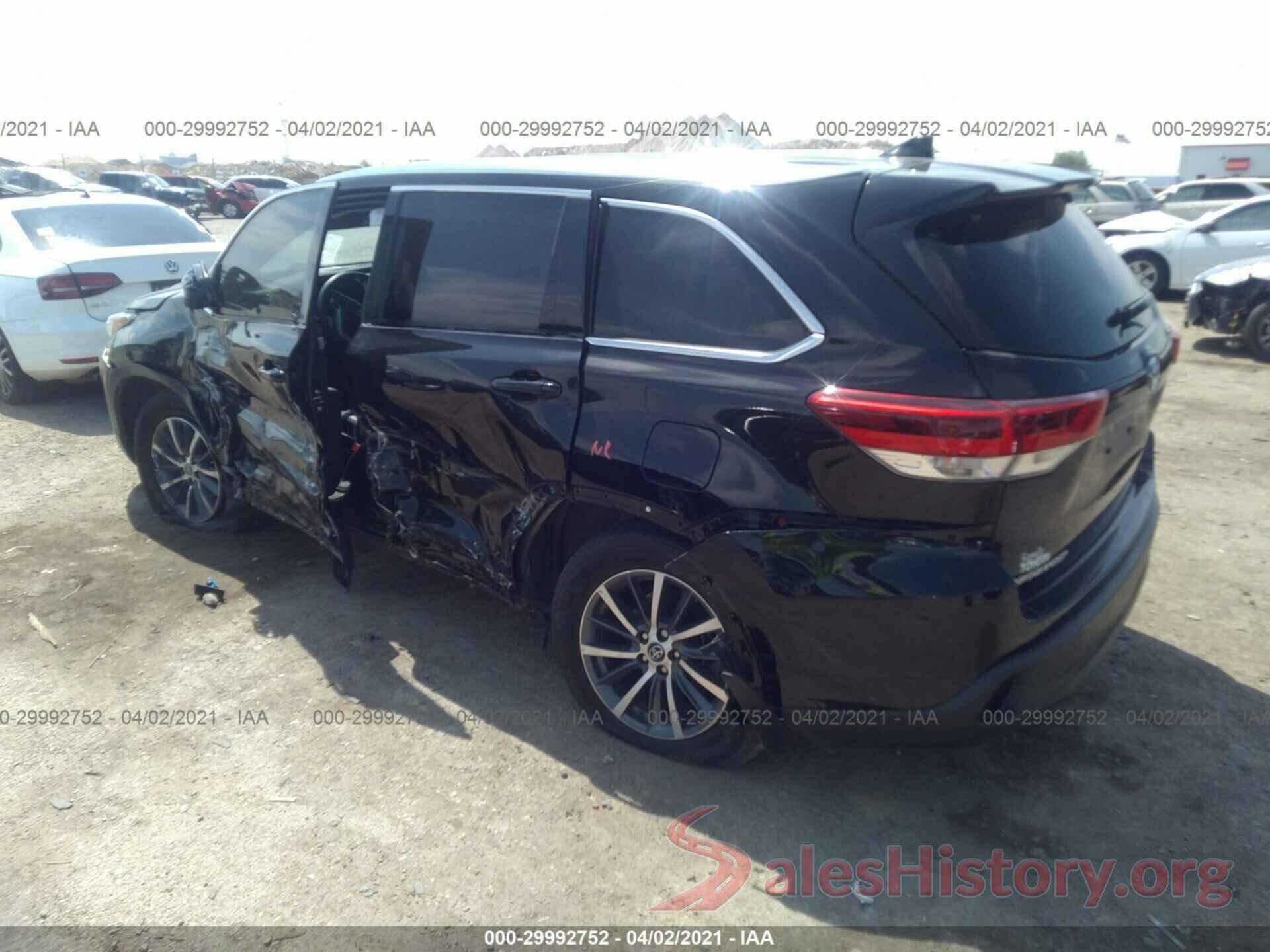 5TDKZRFH0KS560102 2019 TOYOTA HIGHLANDER