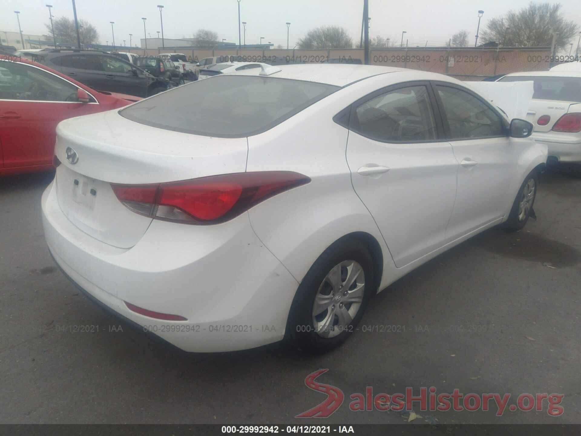 5NPDH4AE0GH699350 2016 HYUNDAI ELANTRA