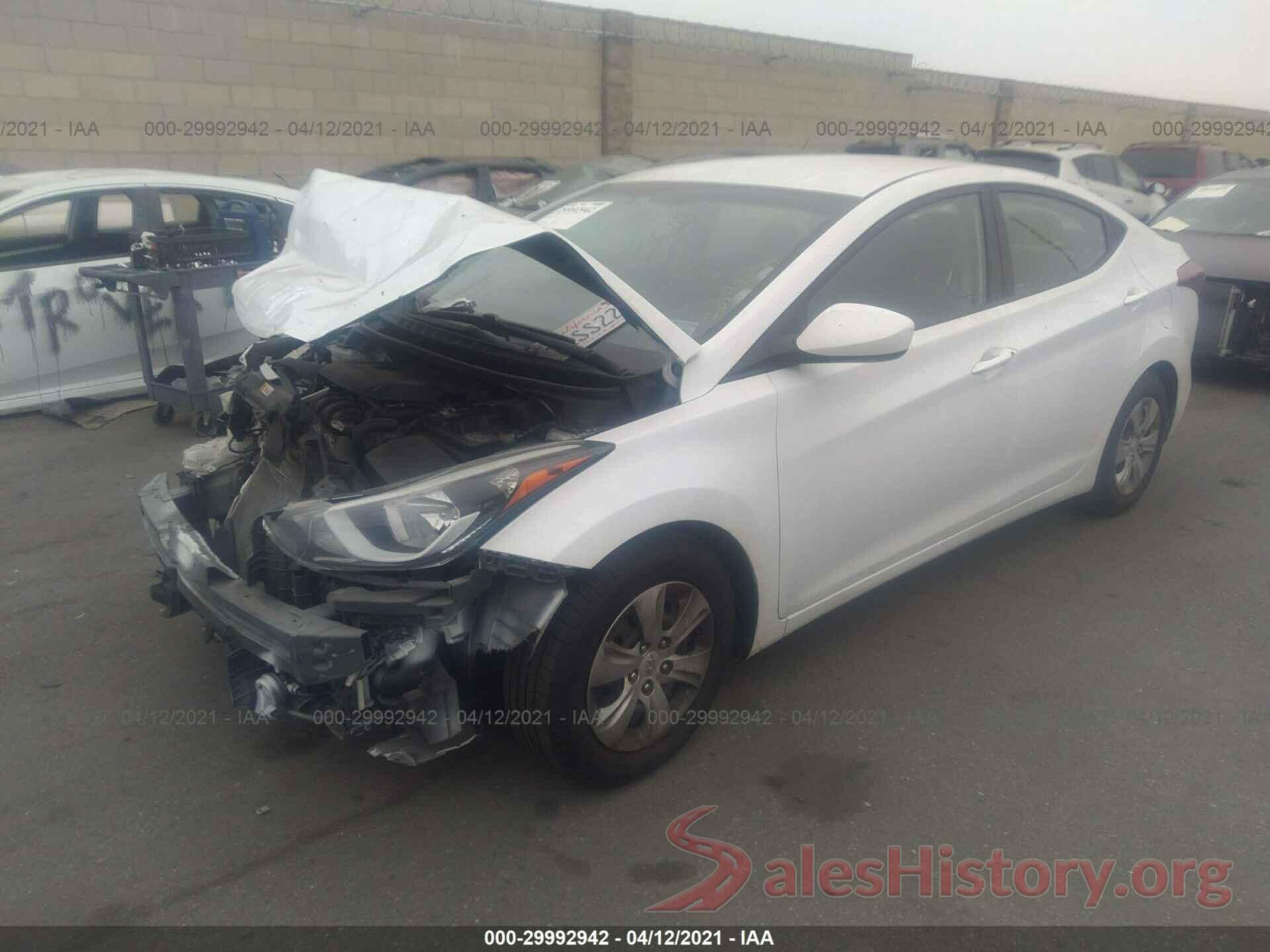 5NPDH4AE0GH699350 2016 HYUNDAI ELANTRA