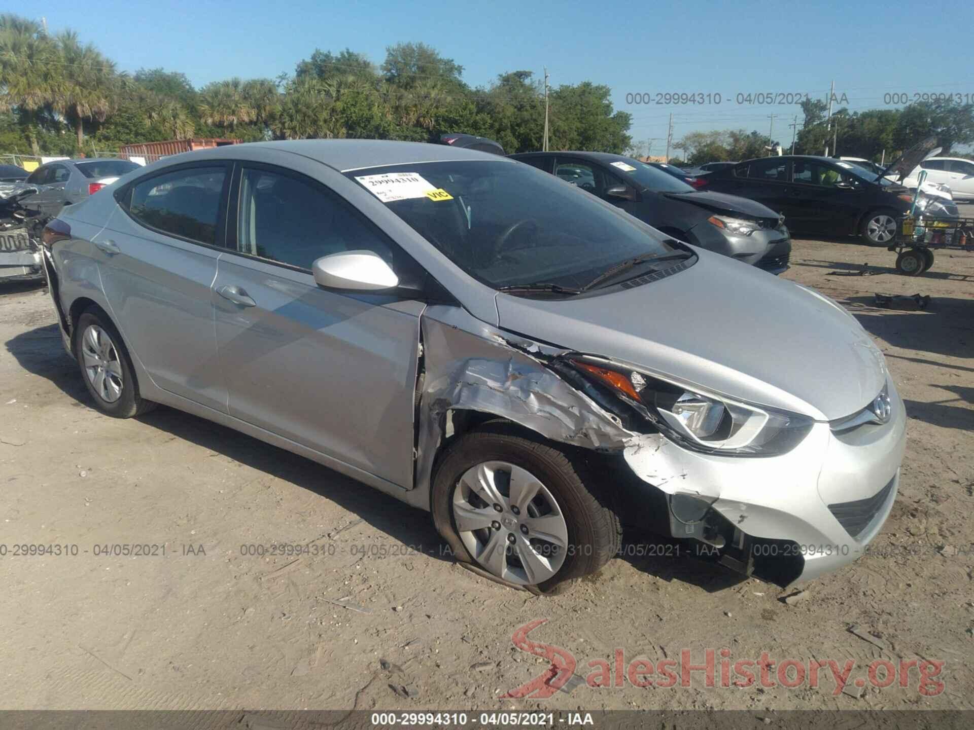 5NPDH4AE3GH694689 2016 HYUNDAI ELANTRA