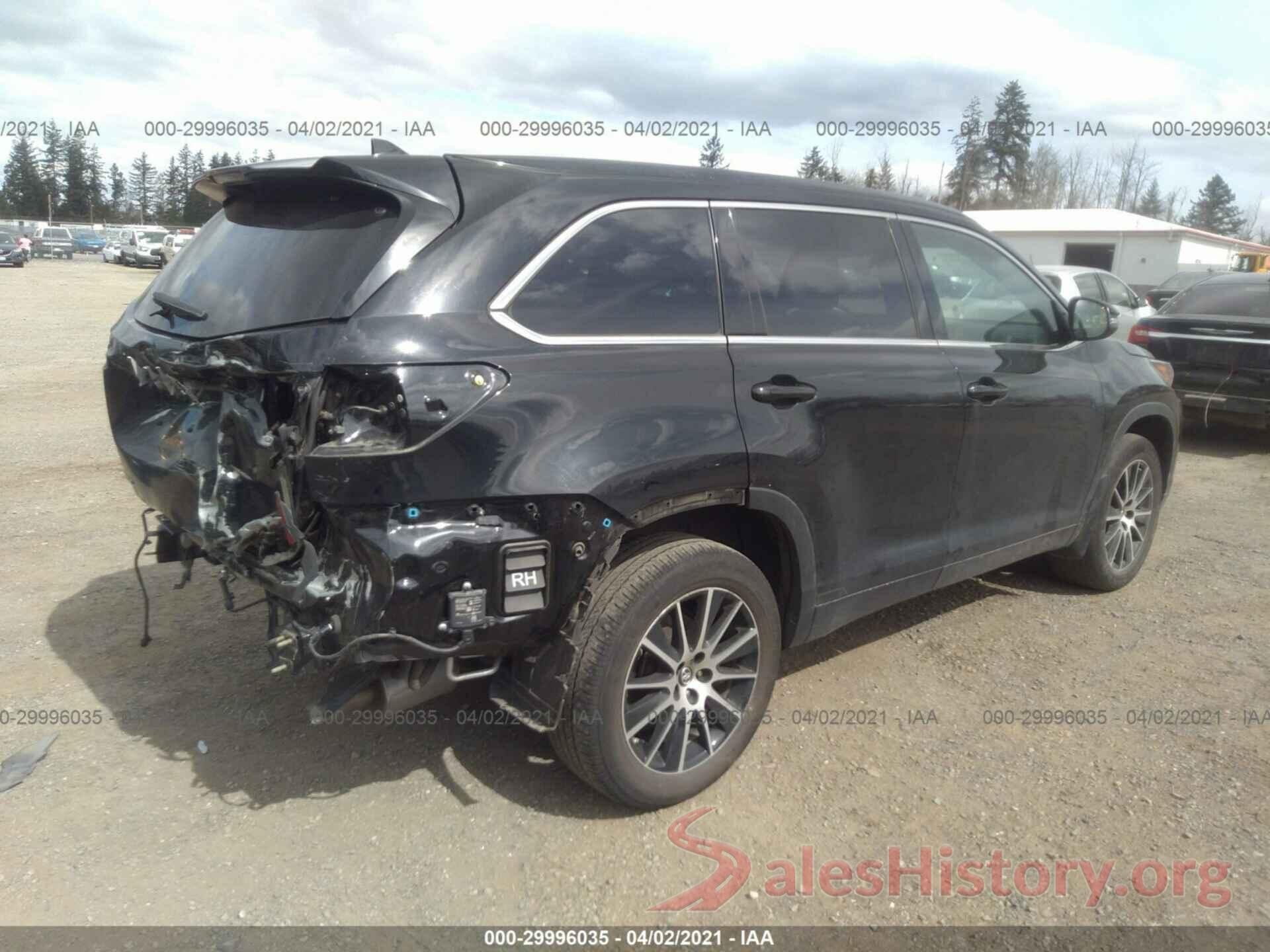 5TDJZRFH9HS406007 2017 TOYOTA HIGHLANDER