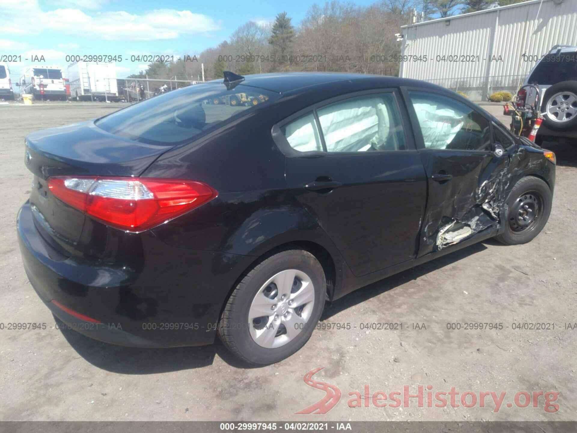 KNAFK4A60G5618363 2016 KIA FORTE