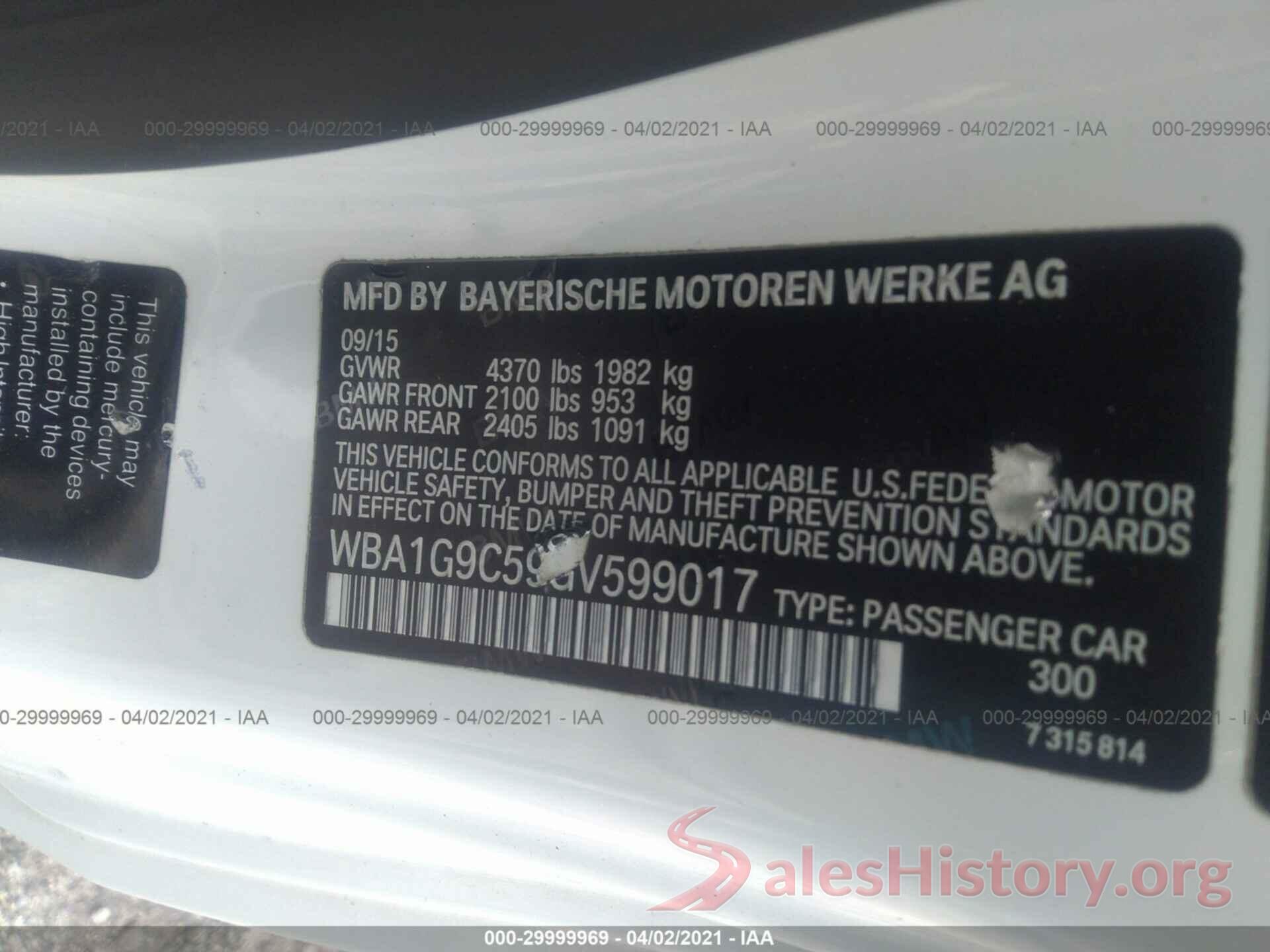 WBA1G9C59GV599017 2016 BMW 2 SERIES