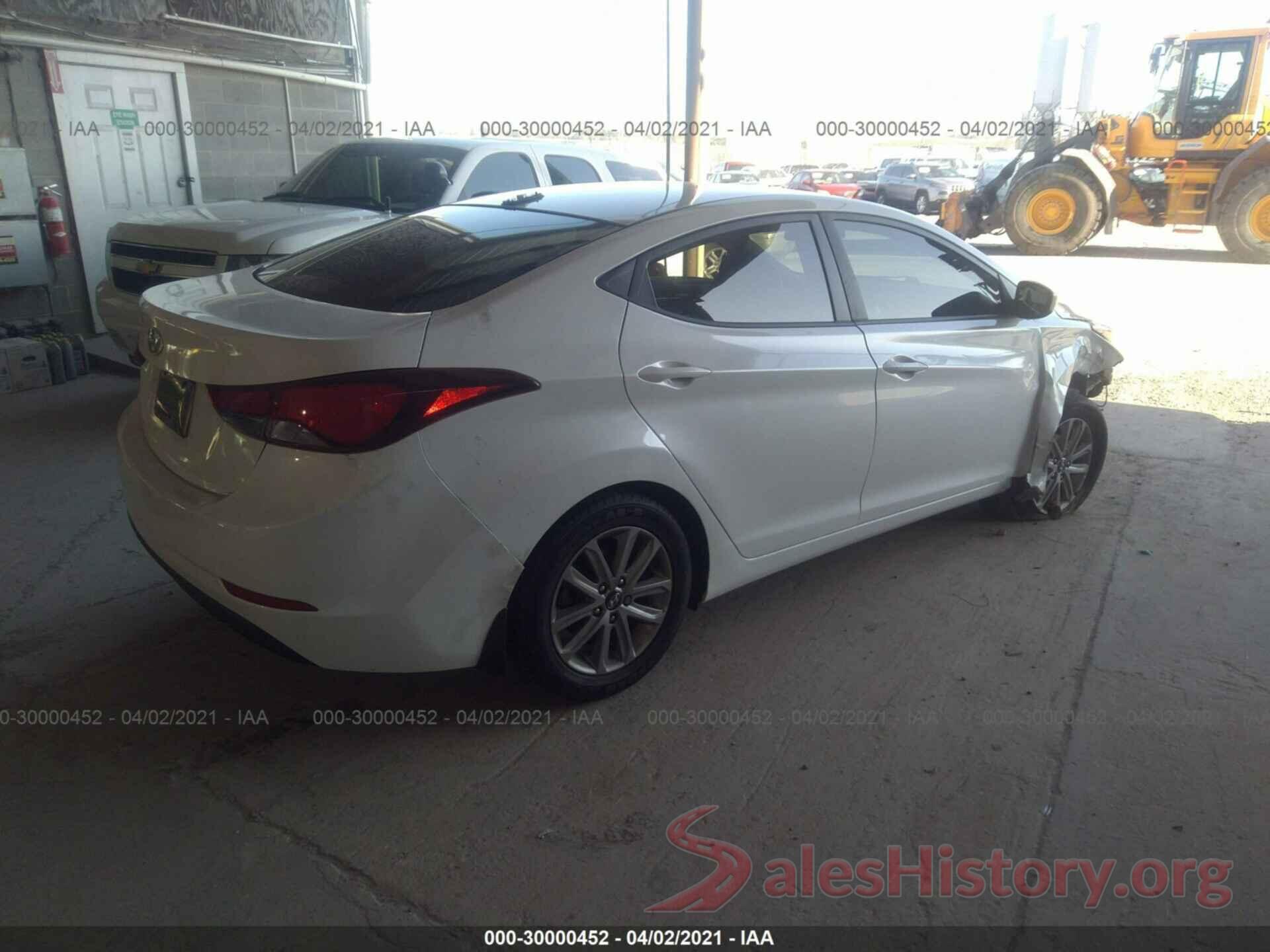 5NPDH4AE7GH684232 2016 HYUNDAI ELANTRA