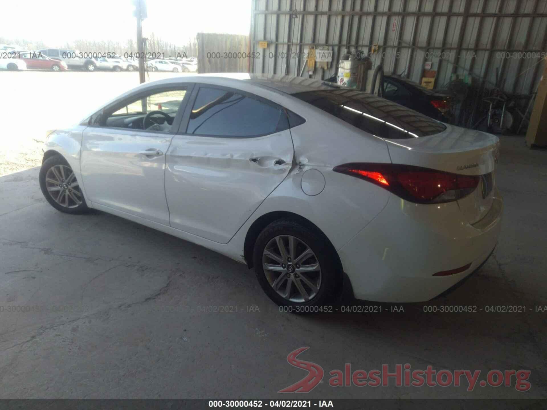 5NPDH4AE7GH684232 2016 HYUNDAI ELANTRA