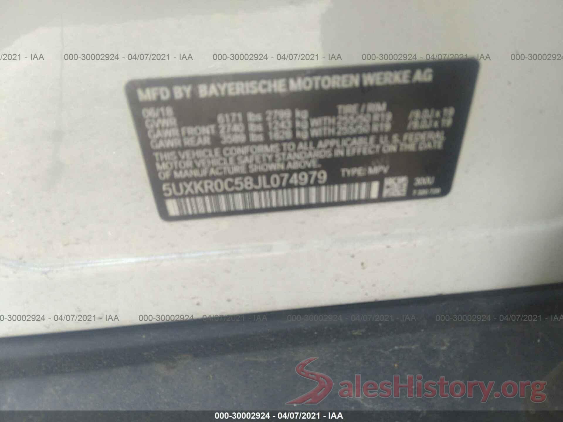 5UXKR0C58JL074979 2018 BMW X5