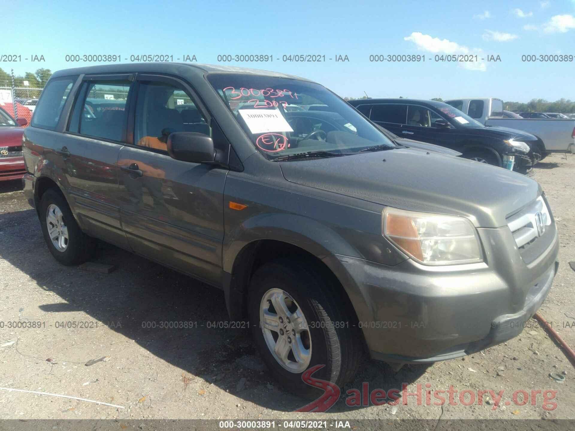 5NPE24AF7KH797993 2007 HONDA PILOT