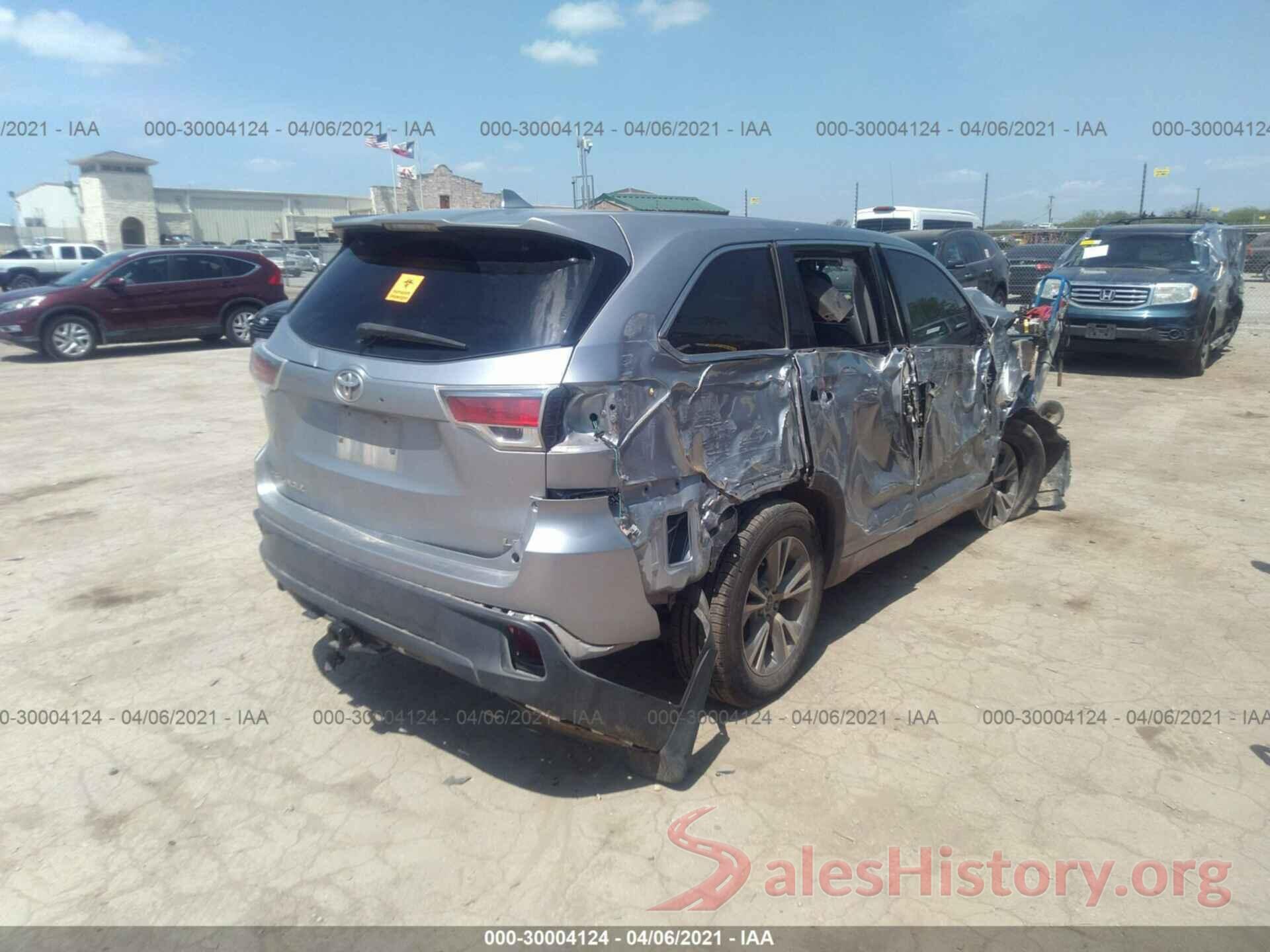 5TDZKRFH3GS163493 2016 TOYOTA HIGHLANDER