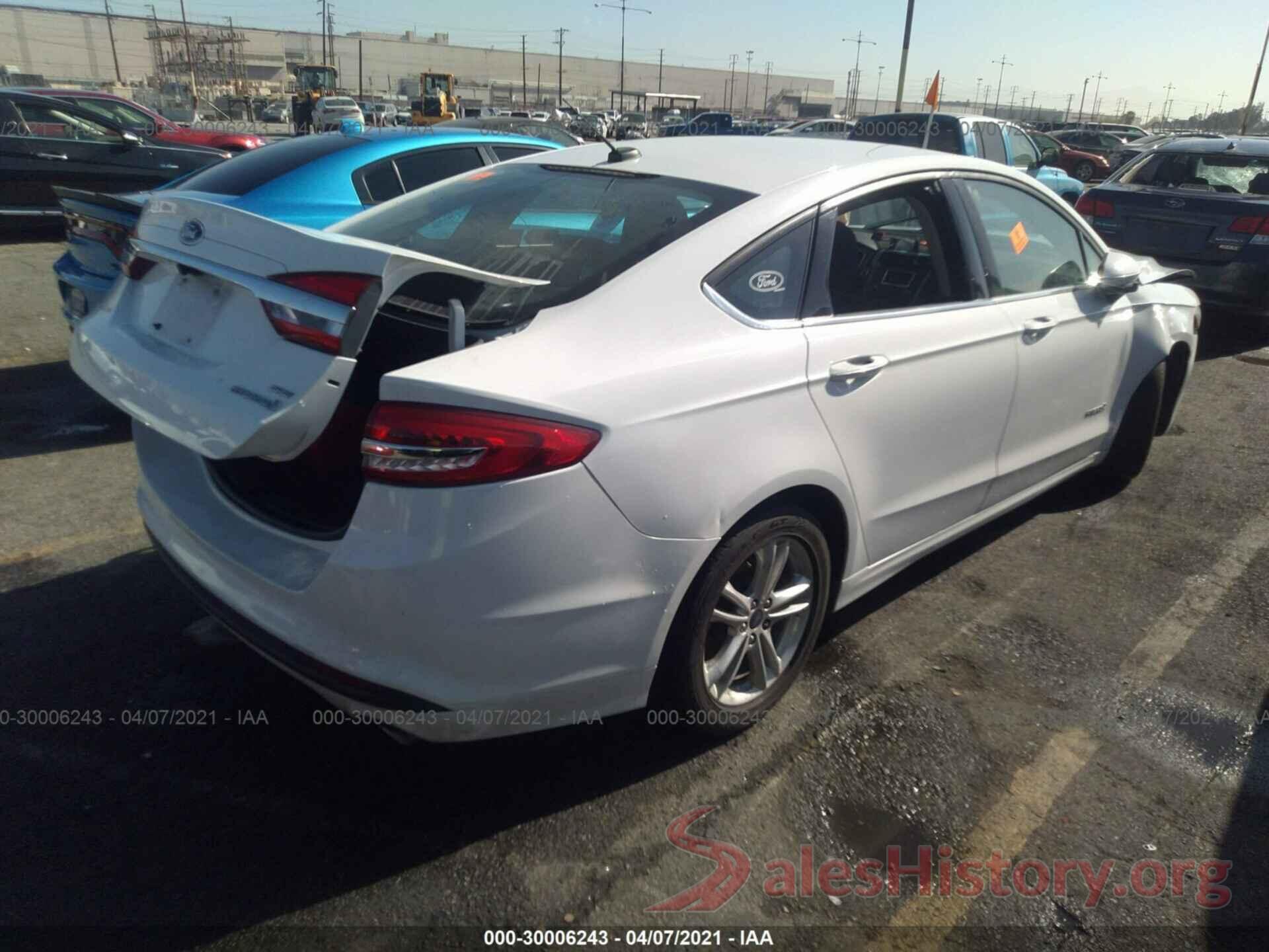 3FA6P0LU3JR163382 2018 FORD FUSION HYBRID