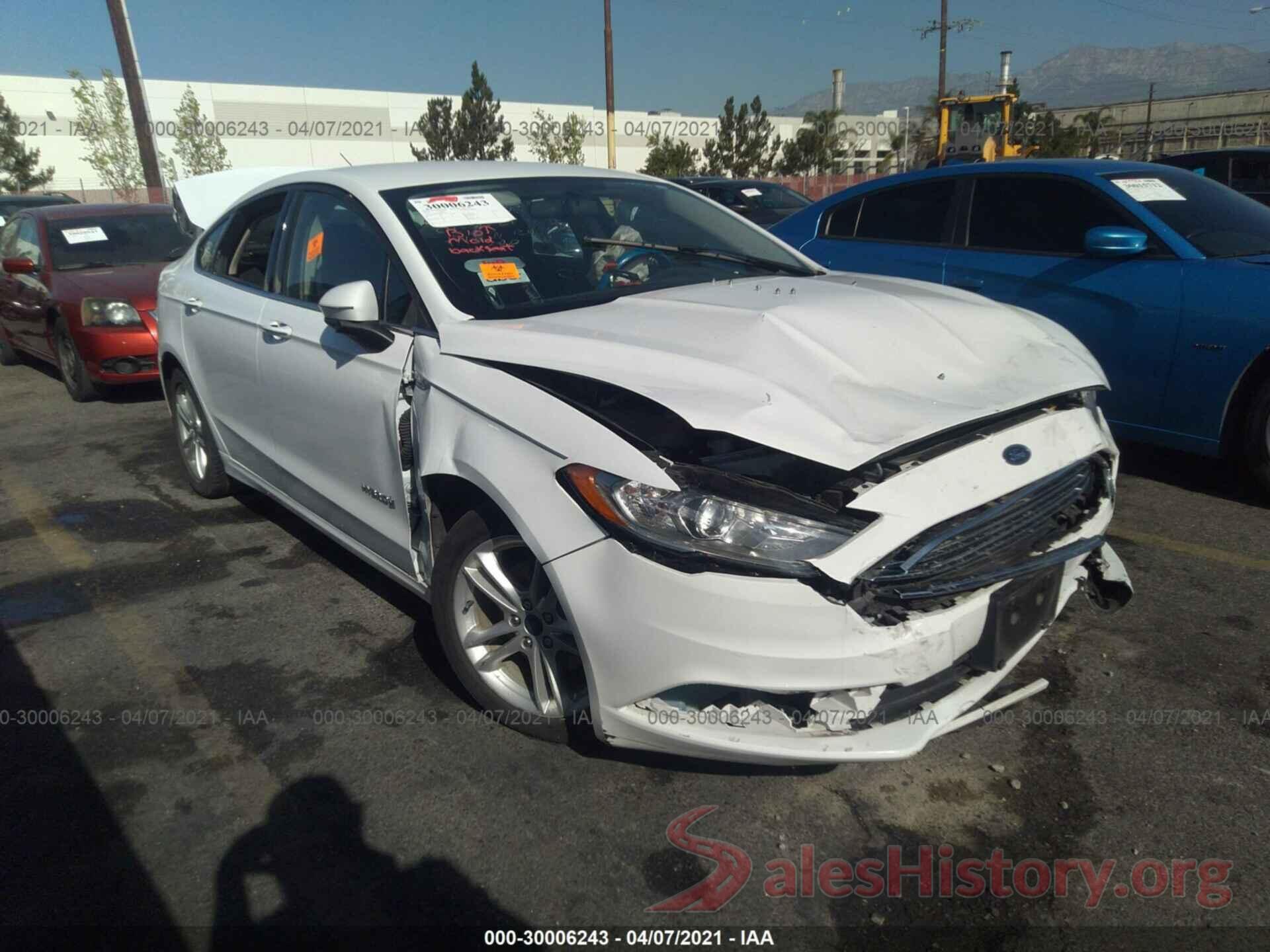 3FA6P0LU3JR163382 2018 FORD FUSION HYBRID