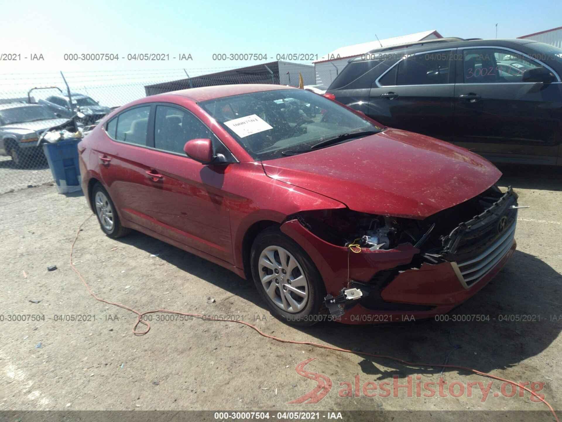 KMHD74LF9HU120304 2017 HYUNDAI ELANTRA