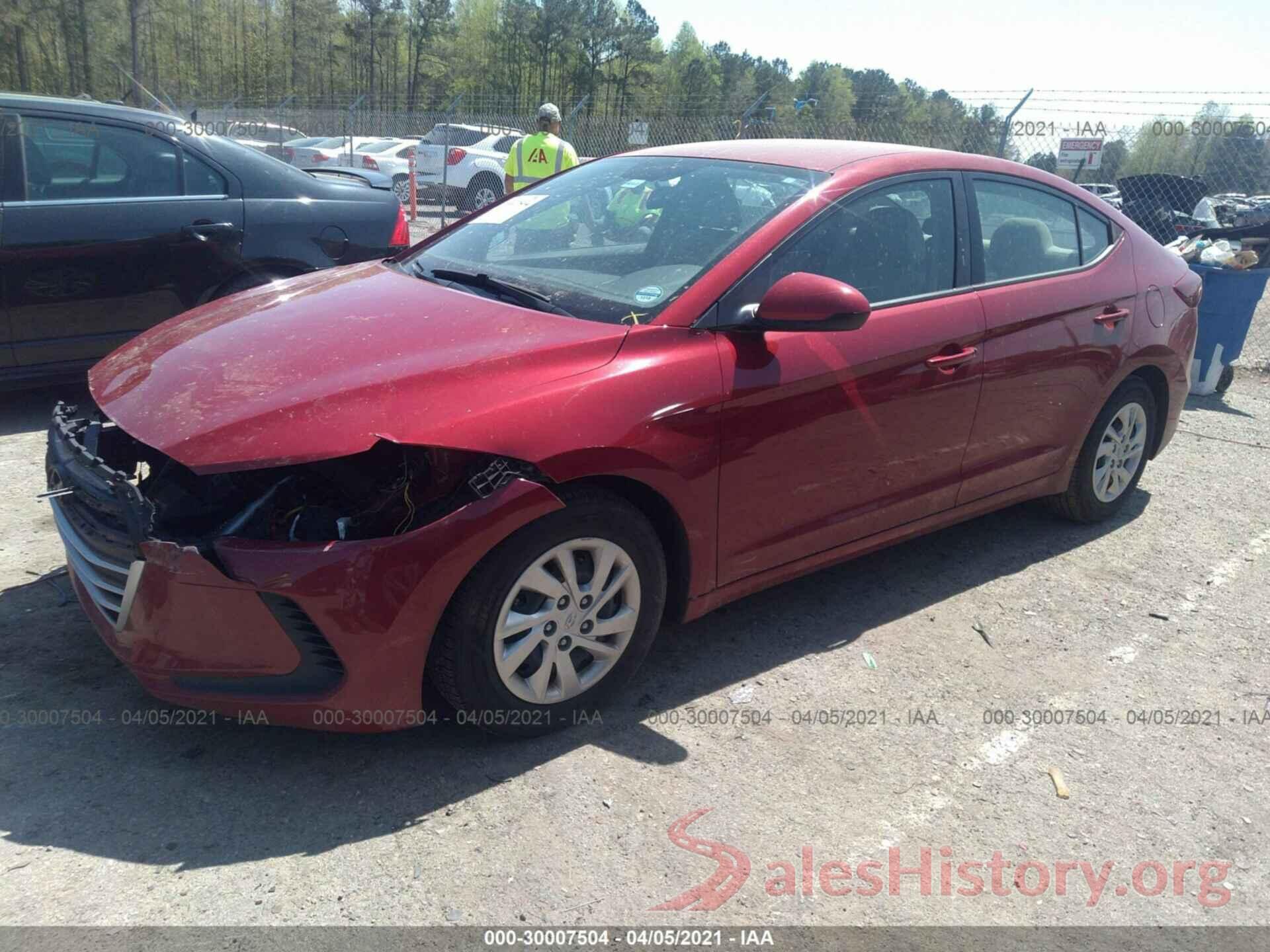 KMHD74LF9HU120304 2017 HYUNDAI ELANTRA