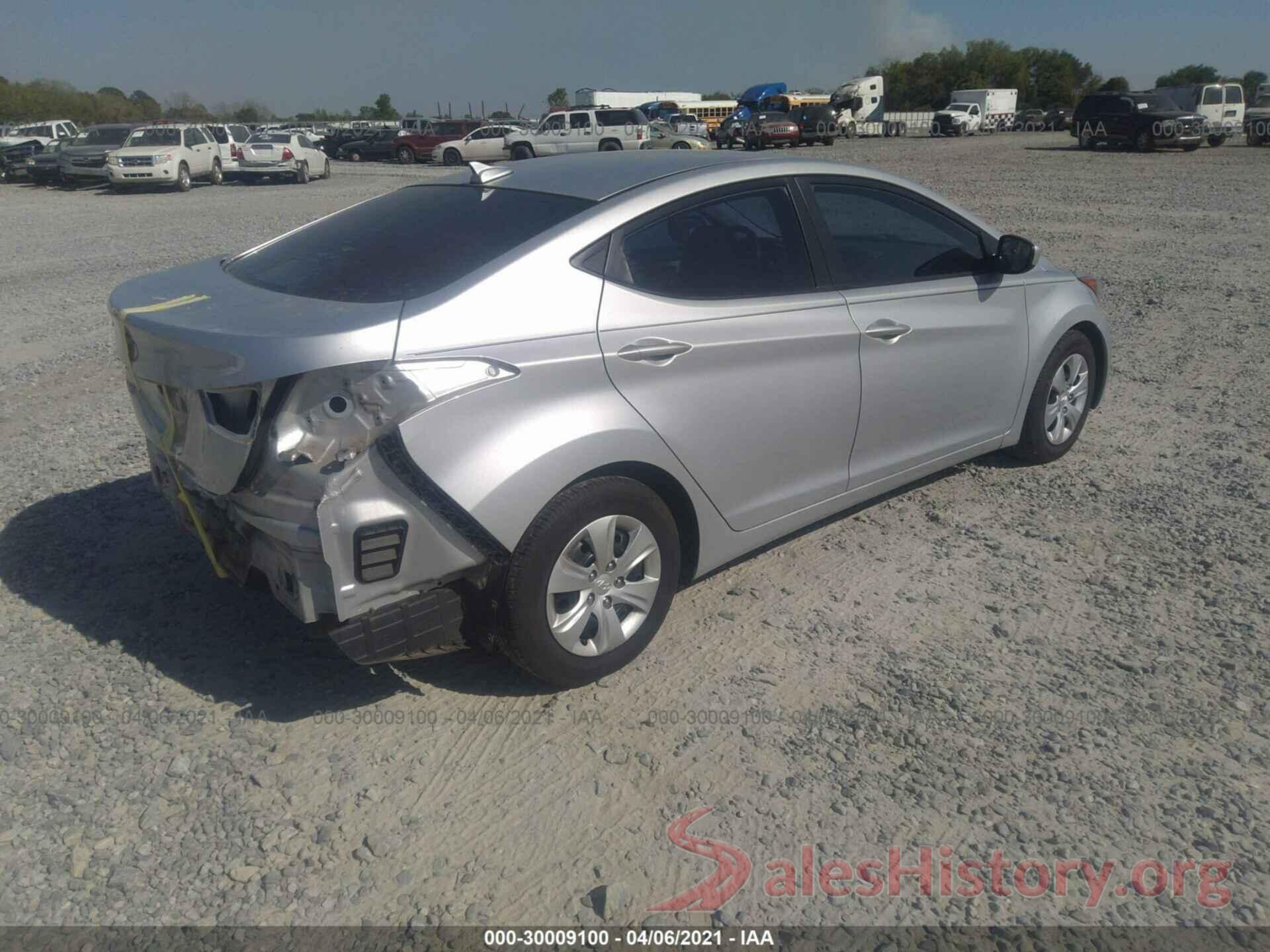 5NPDH4AE9GH714878 2016 HYUNDAI ELANTRA