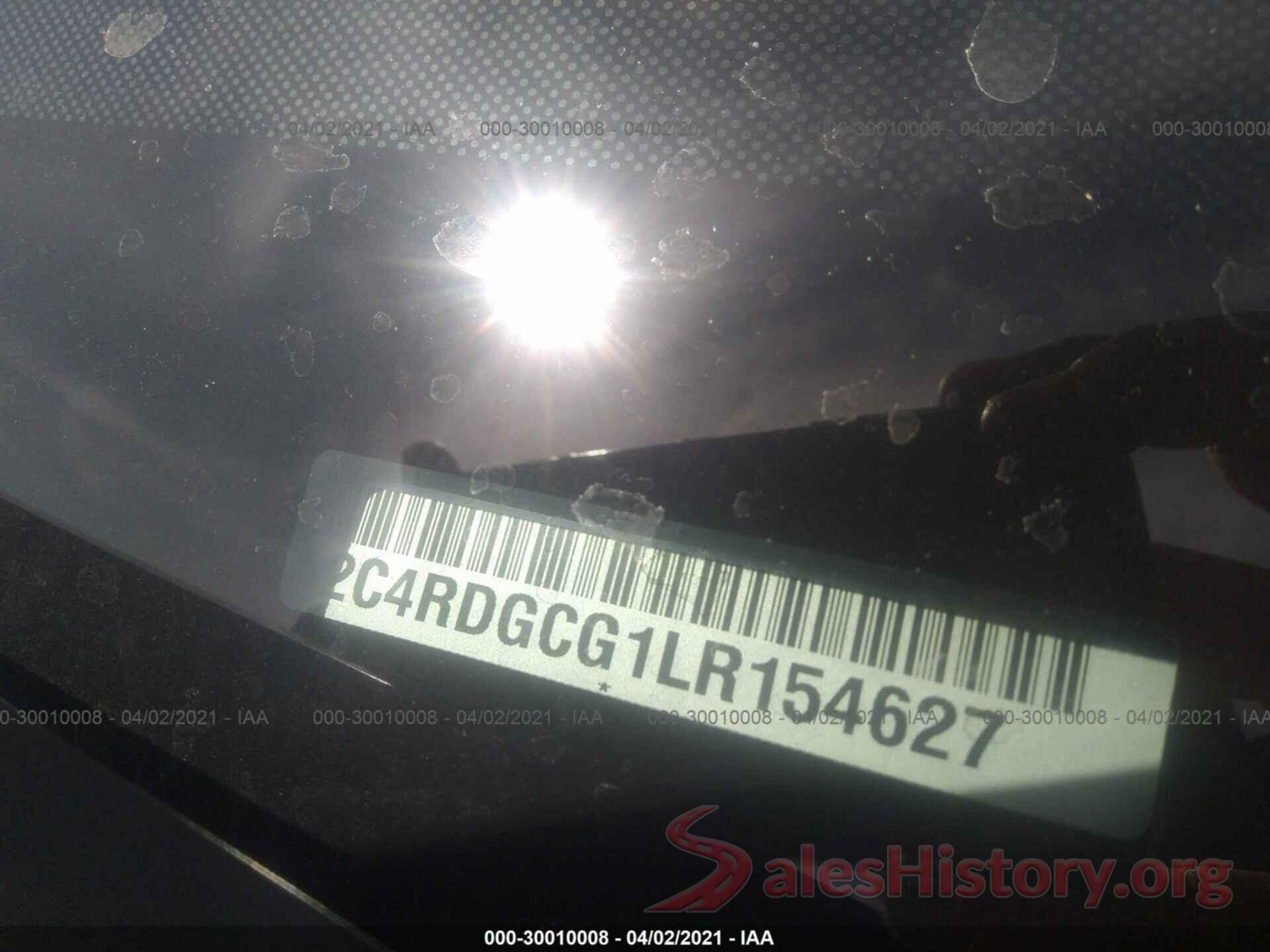 2C4RDGCG1LR154627 2020 DODGE GRAND CARAVAN