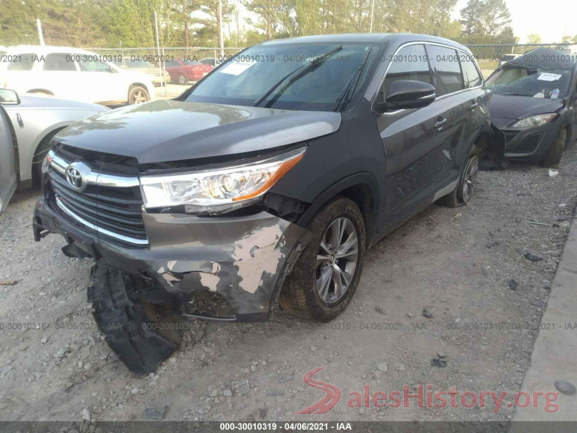 5TDZKRFH9GS163479 2016 TOYOTA HIGHLANDER