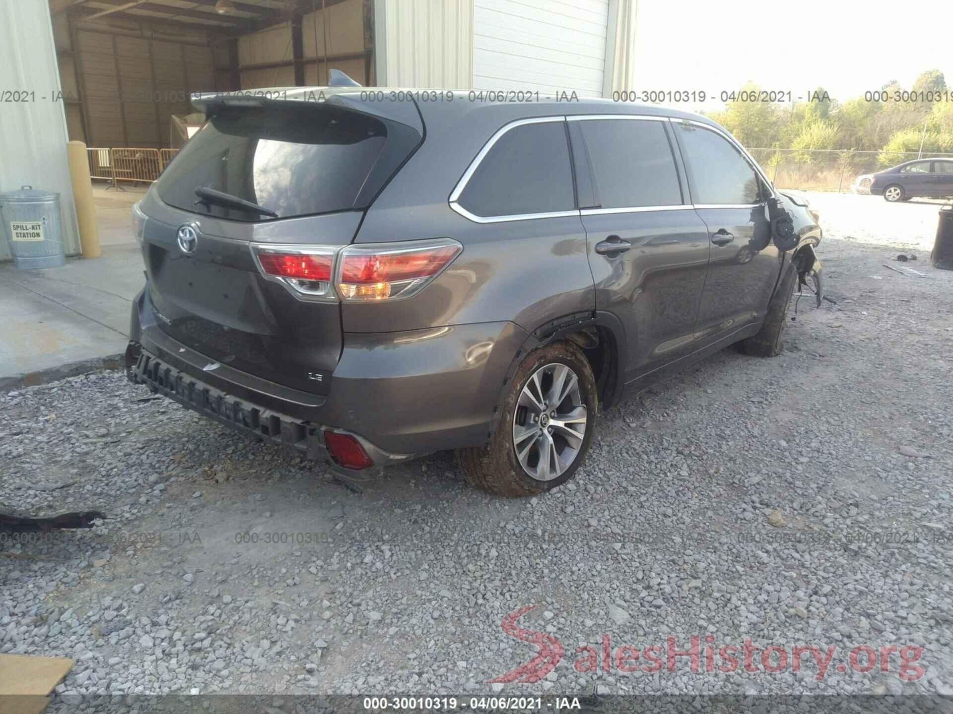 5TDZKRFH9GS163479 2016 TOYOTA HIGHLANDER