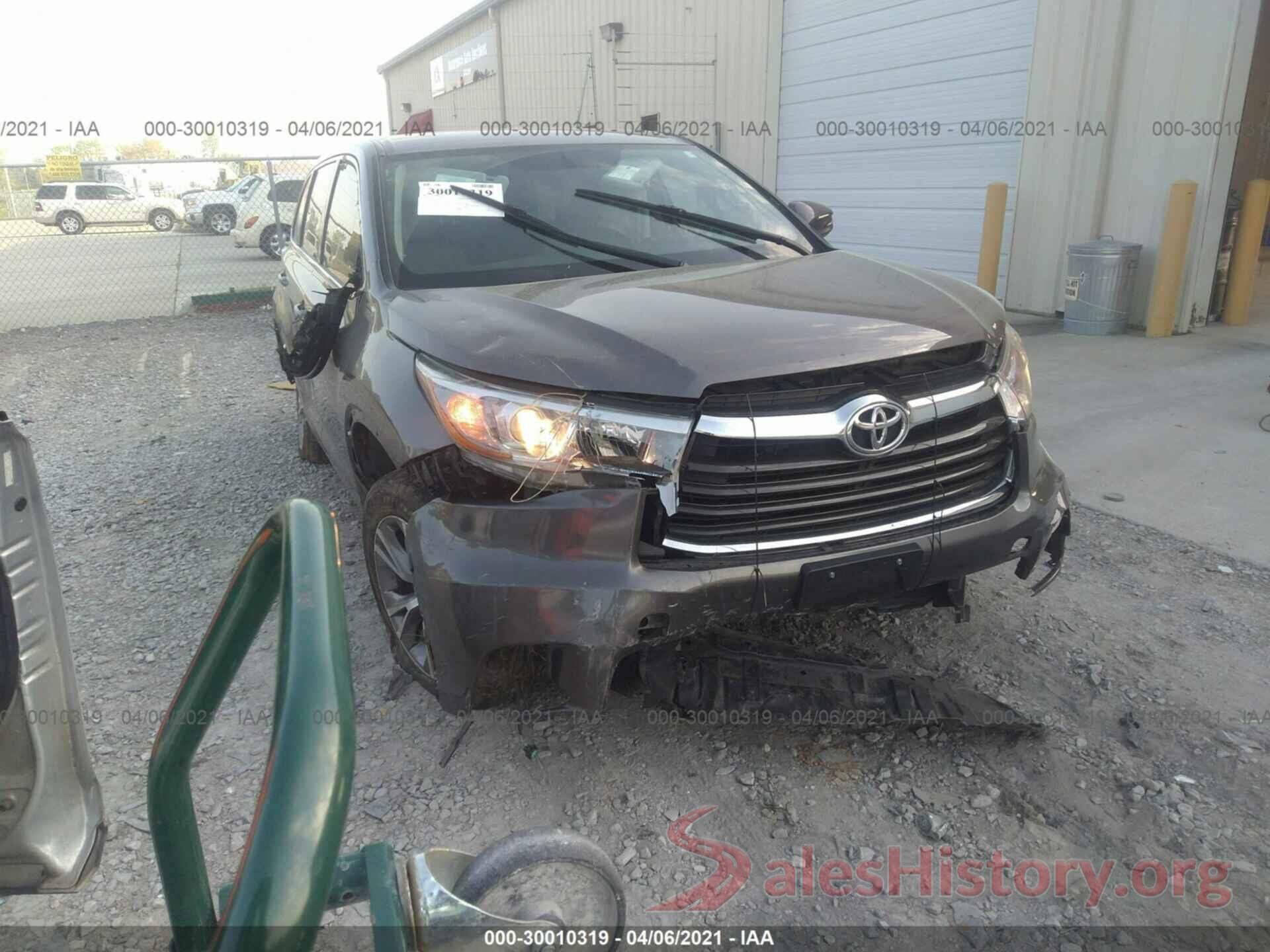 5TDZKRFH9GS163479 2016 TOYOTA HIGHLANDER