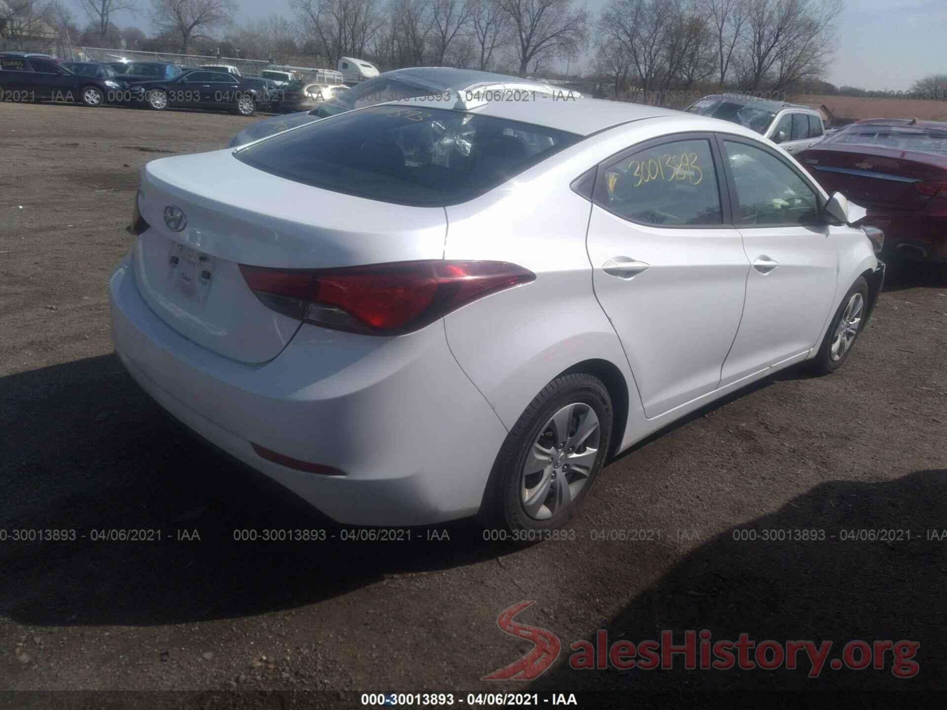 5NPDH4AE2GH676538 2016 HYUNDAI ELANTRA