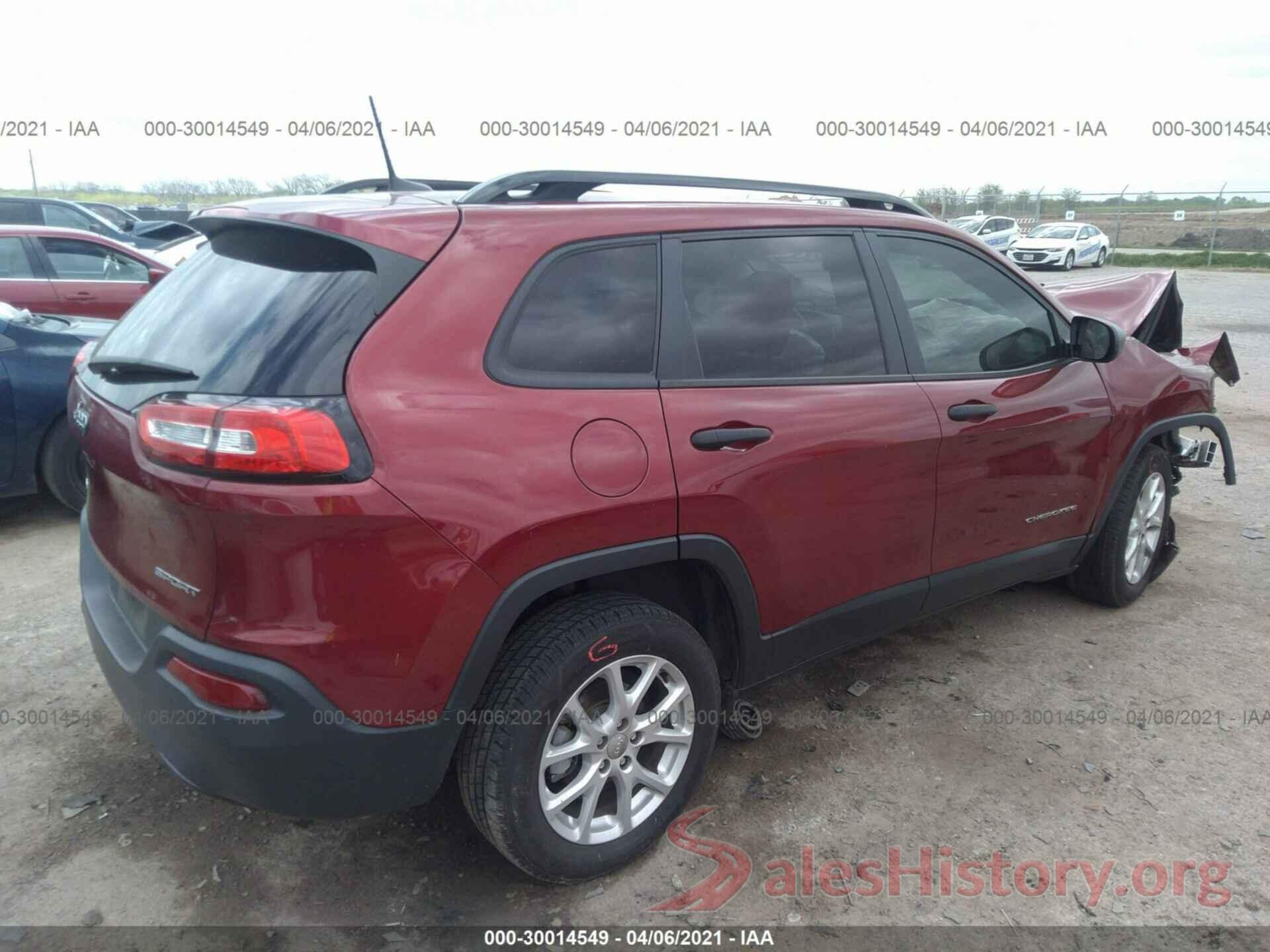 1C4PJLAB3GW216834 2016 JEEP CHEROKEE