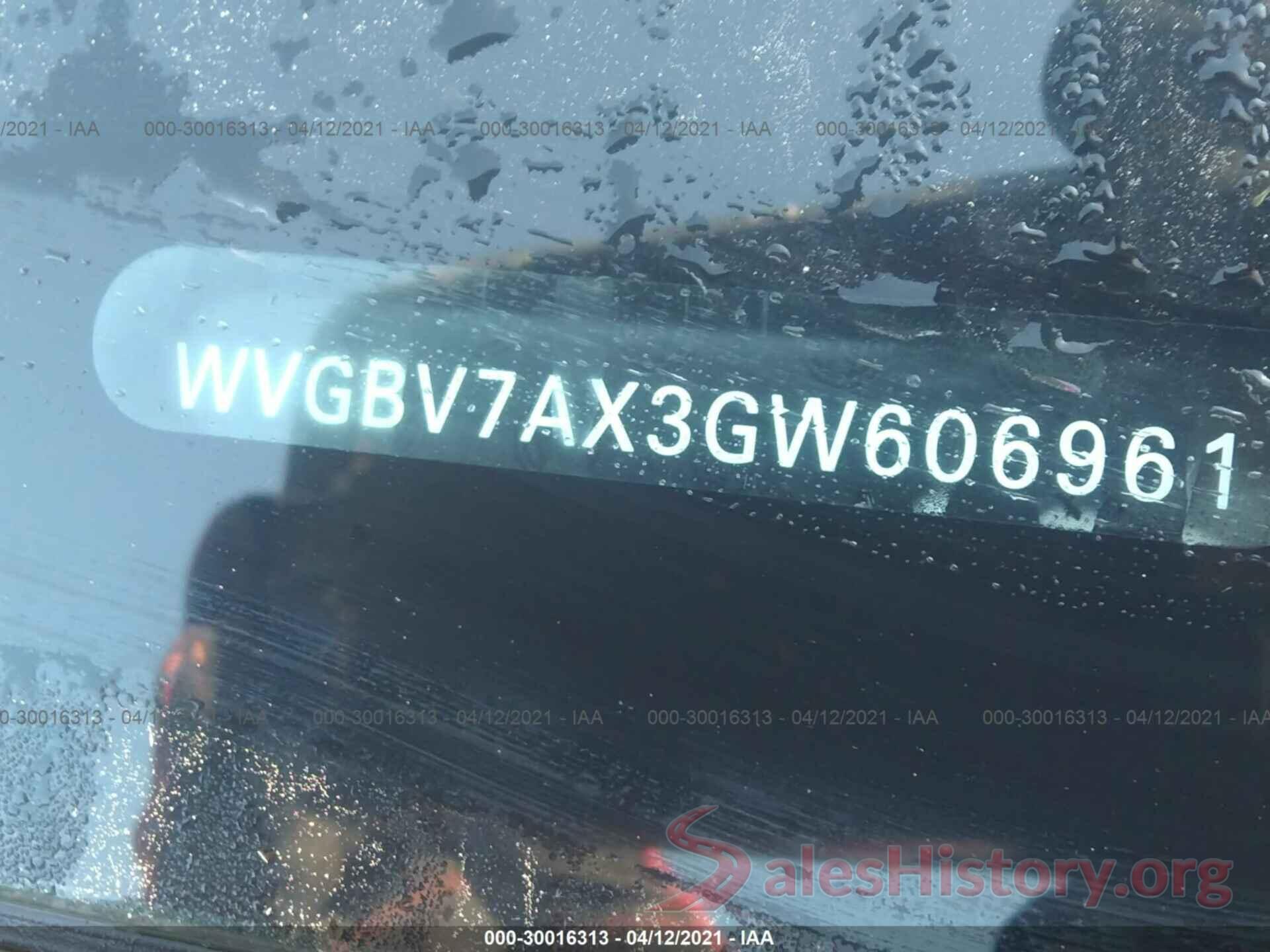 WVGBV7AX3GW606961 2016 VOLKSWAGEN TIGUAN