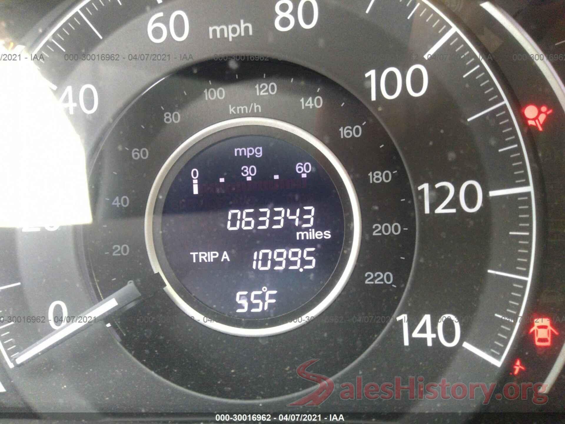 2HKRM4H5XGH655444 2016 HONDA CR-V