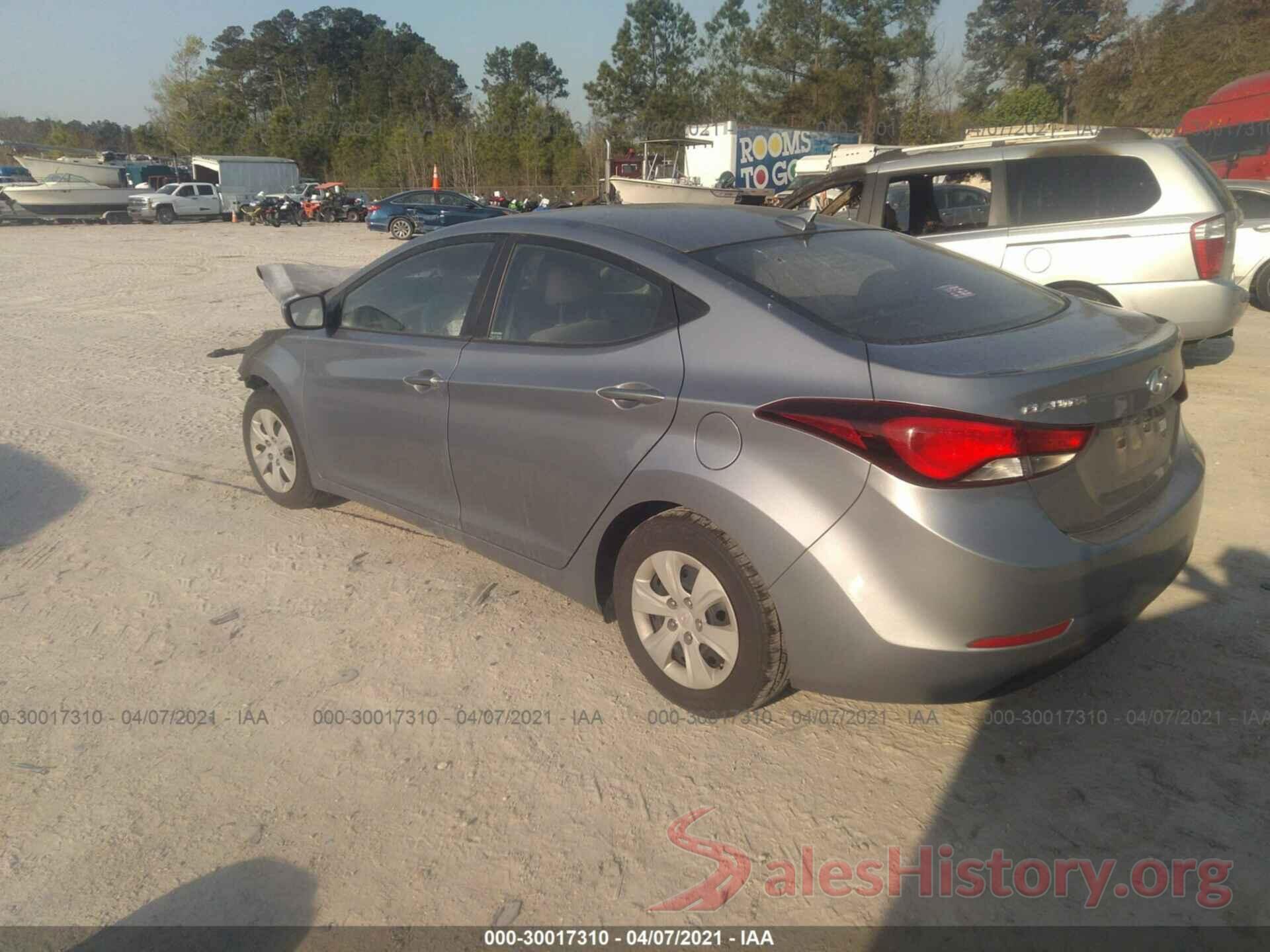 5NPDH4AE4GH797460 2016 HYUNDAI ELANTRA