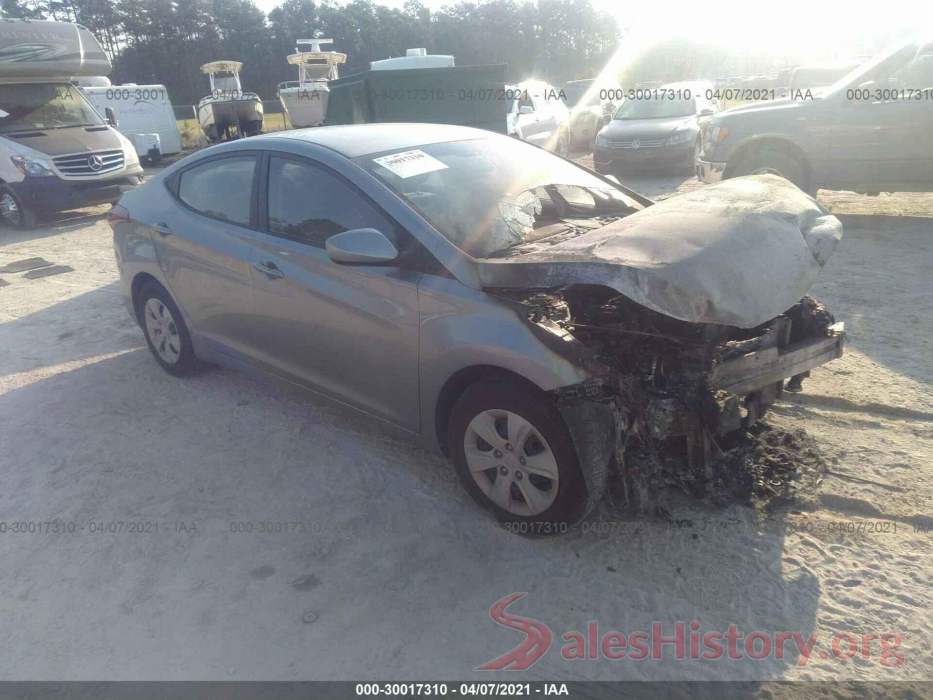 5NPDH4AE4GH797460 2016 HYUNDAI ELANTRA