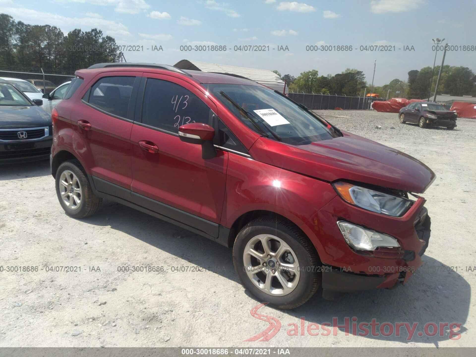 MAJ3S2GE4KC257626 2019 FORD ECOSPORT