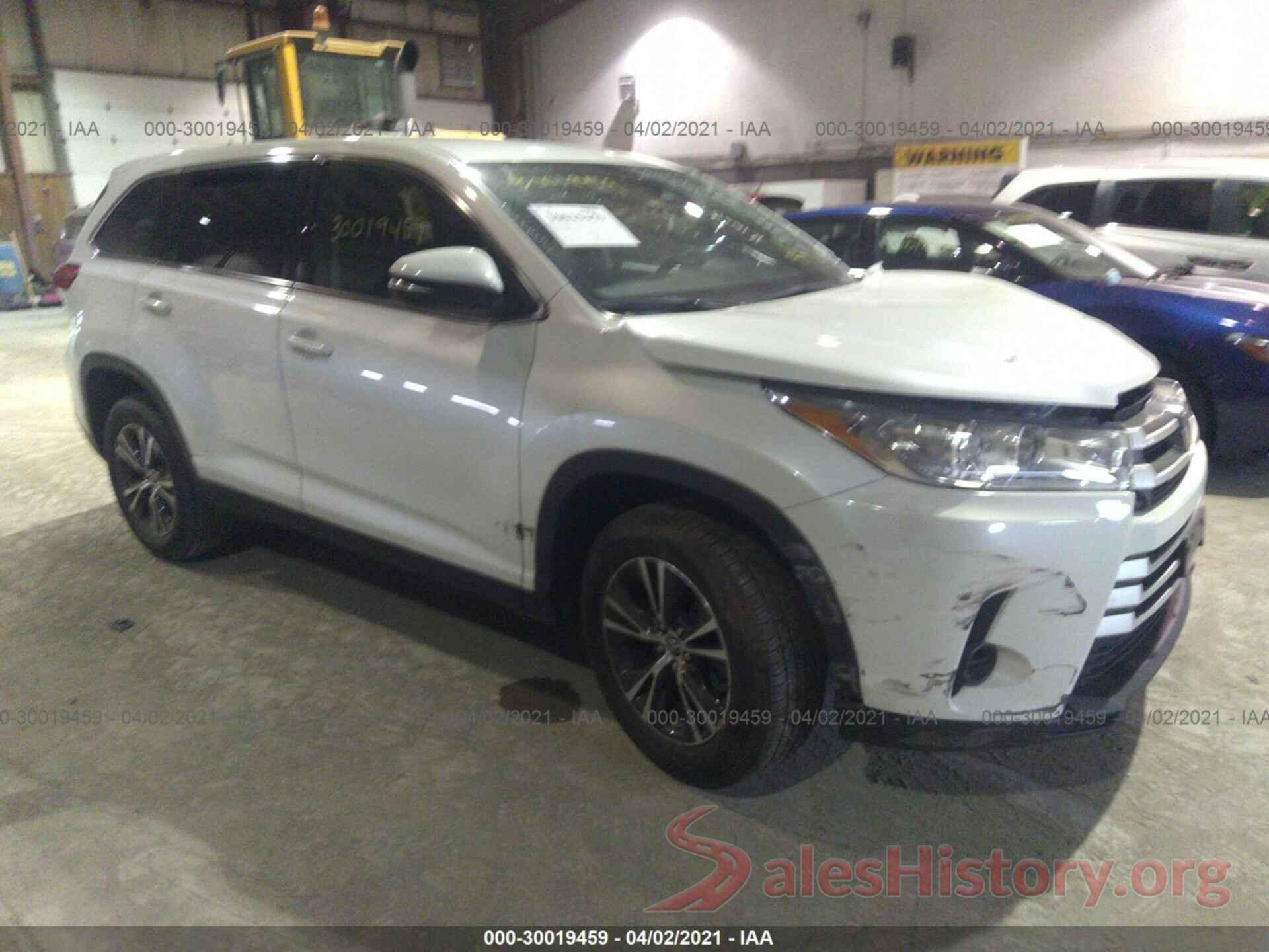 5TDZZRFH5KS298995 2019 TOYOTA HIGHLANDER