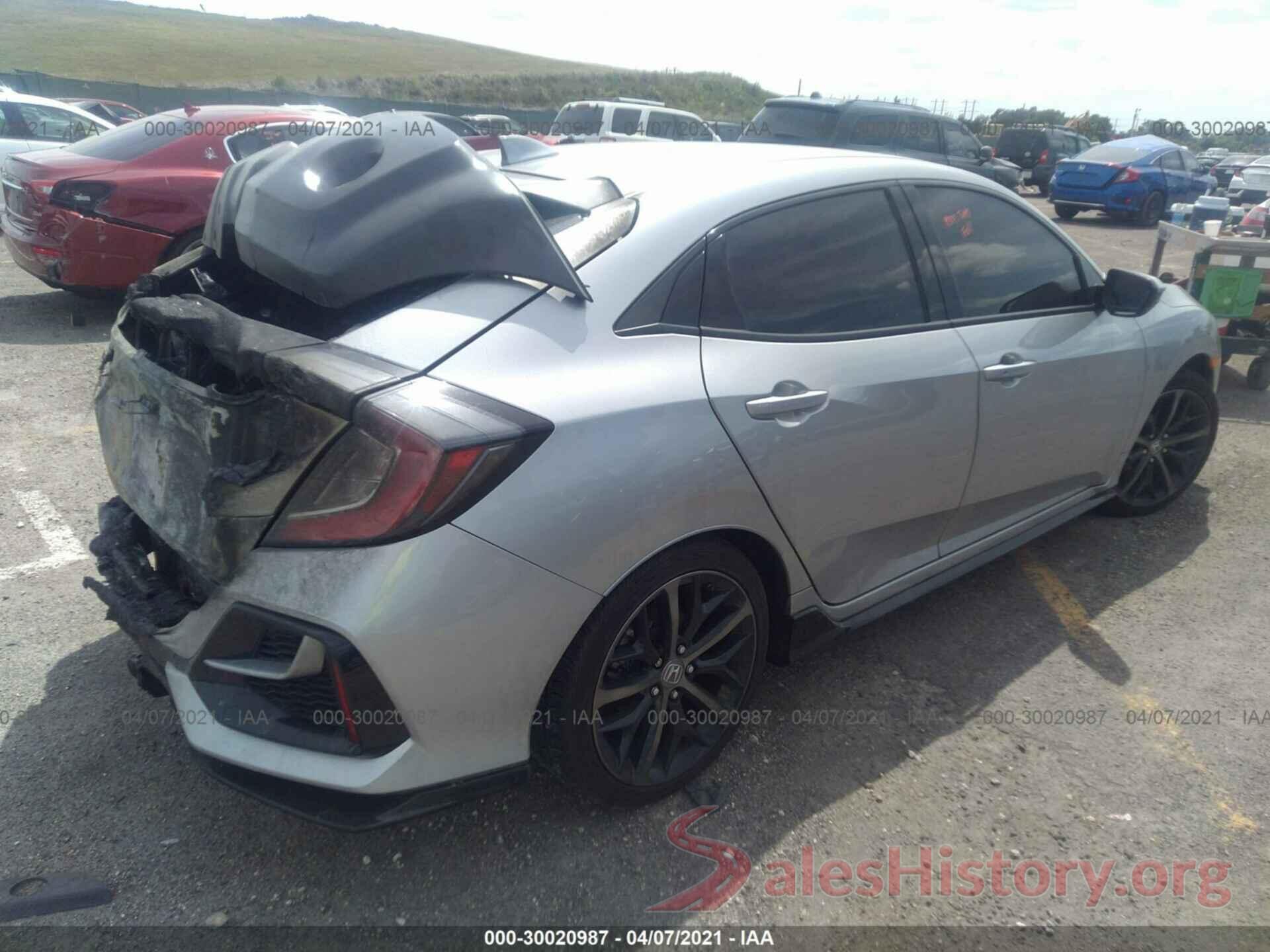 SHHFK7H4XLU201851 2020 HONDA CIVIC HATCHBACK