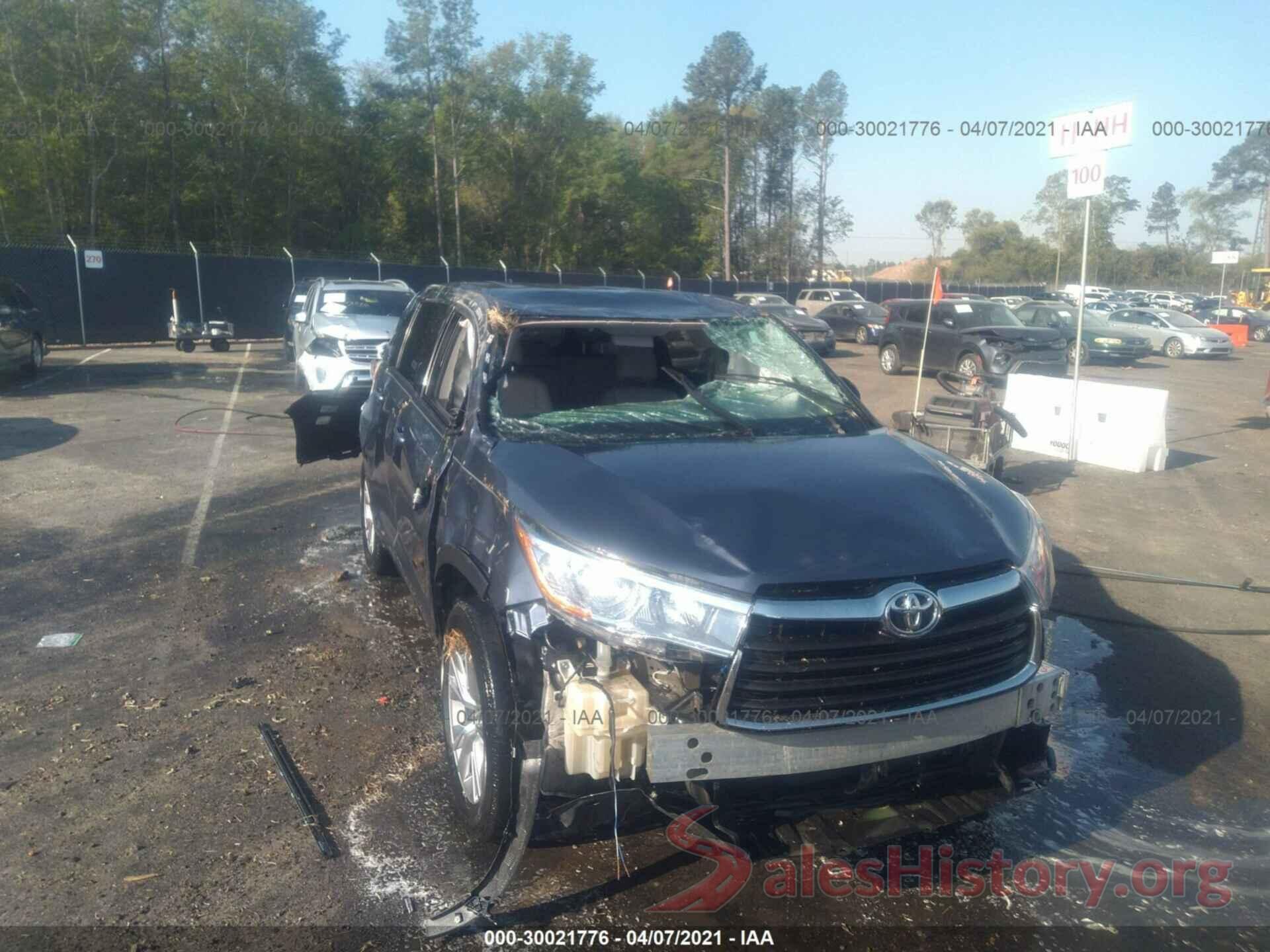 5TDZKRFH5GS131161 2016 TOYOTA HIGHLANDER