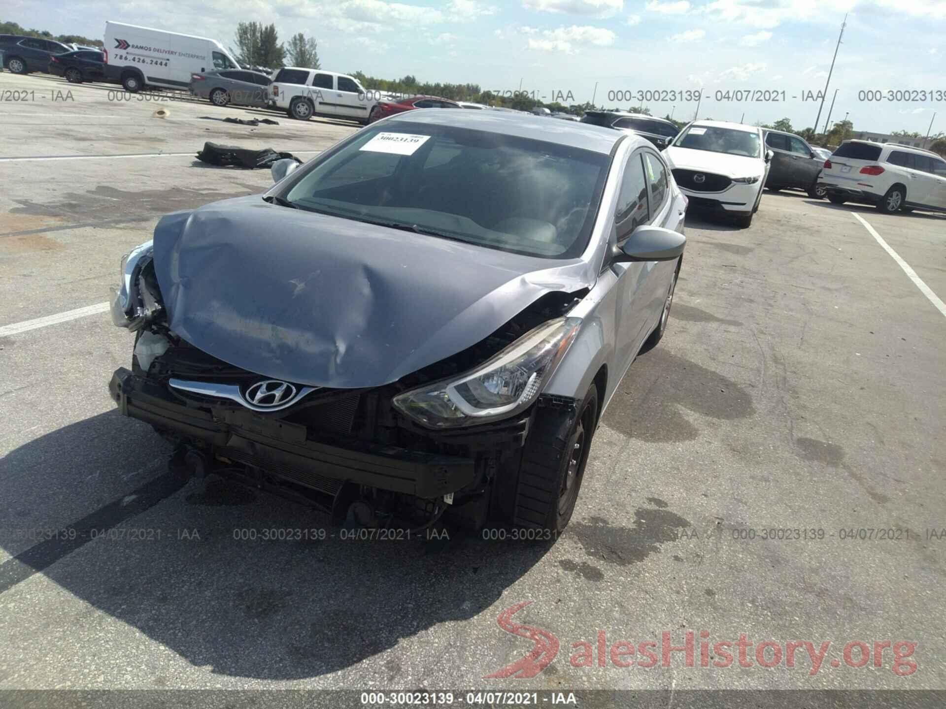 5NPDH4AE0GH756971 2016 HYUNDAI ELANTRA