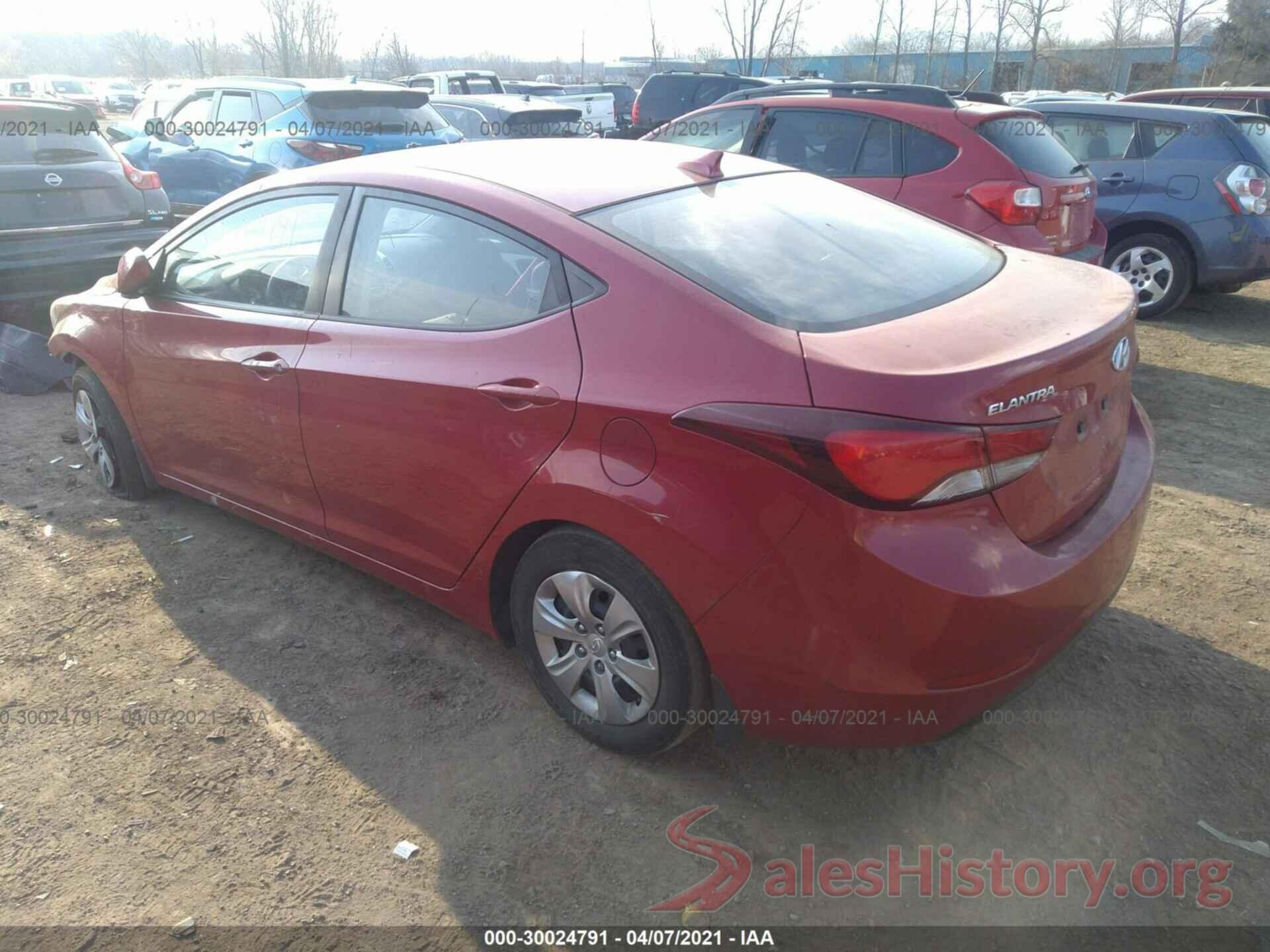 KMHDH4AE8GU484283 2016 HYUNDAI ELANTRA