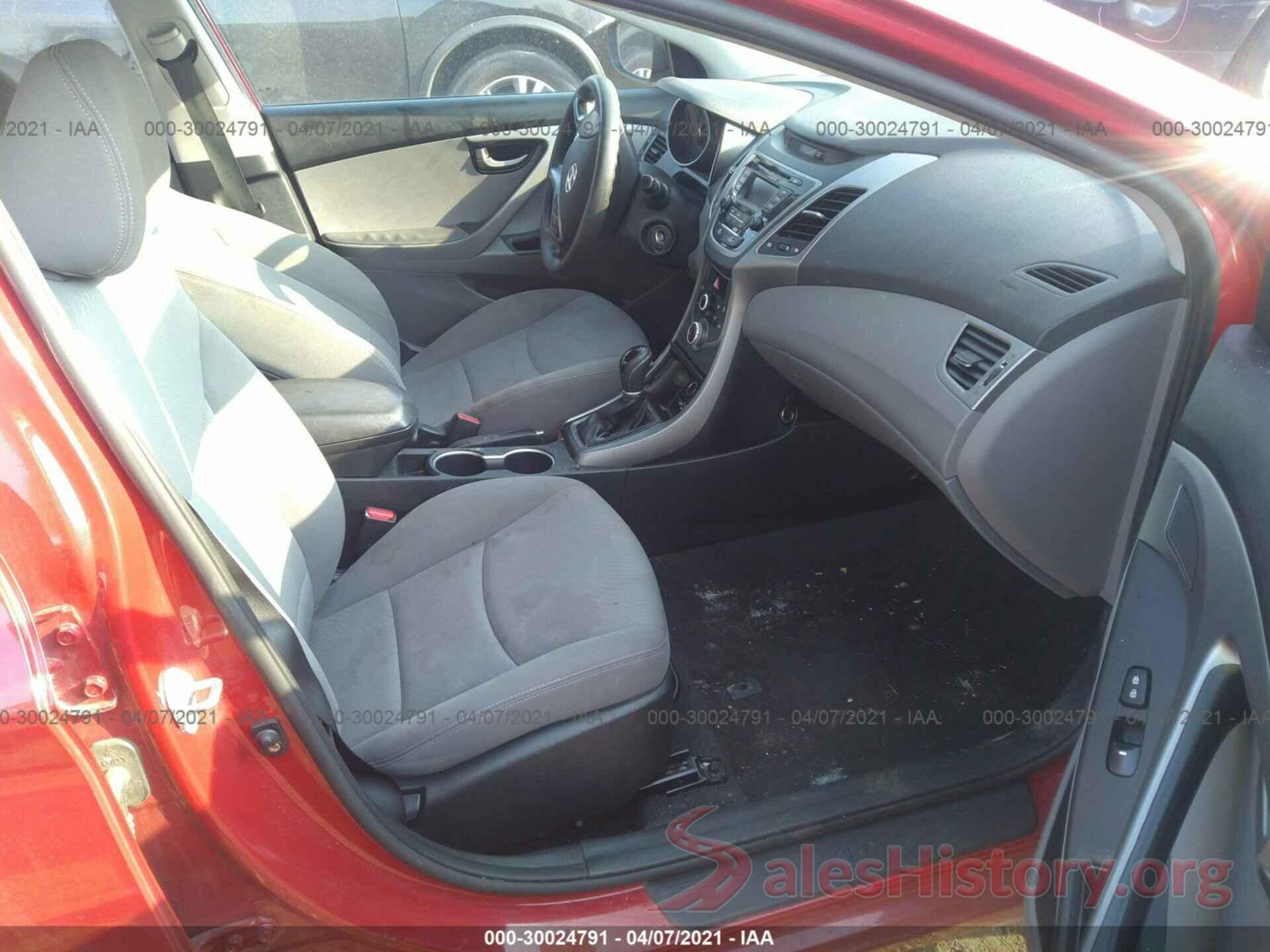 KMHDH4AE8GU484283 2016 HYUNDAI ELANTRA