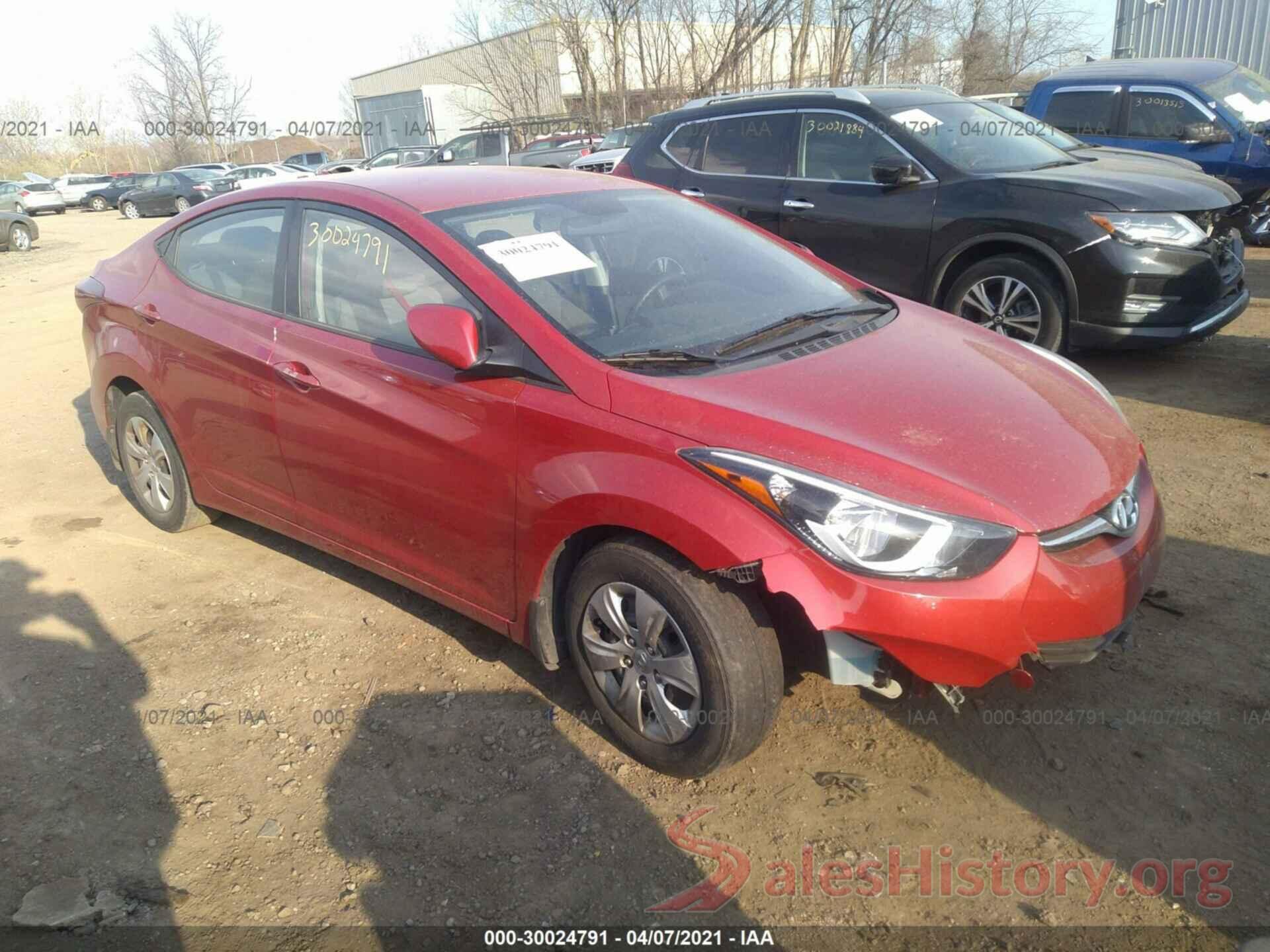 KMHDH4AE8GU484283 2016 HYUNDAI ELANTRA