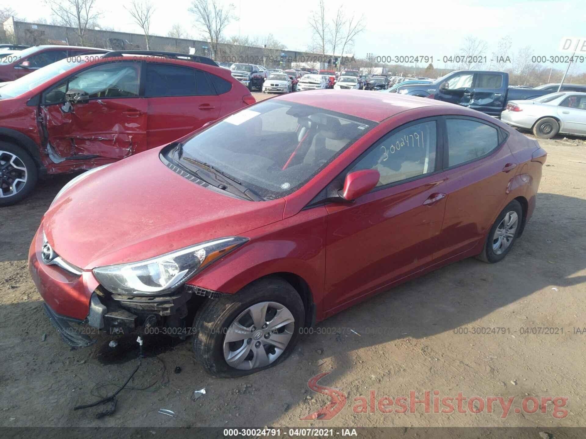 KMHDH4AE8GU484283 2016 HYUNDAI ELANTRA