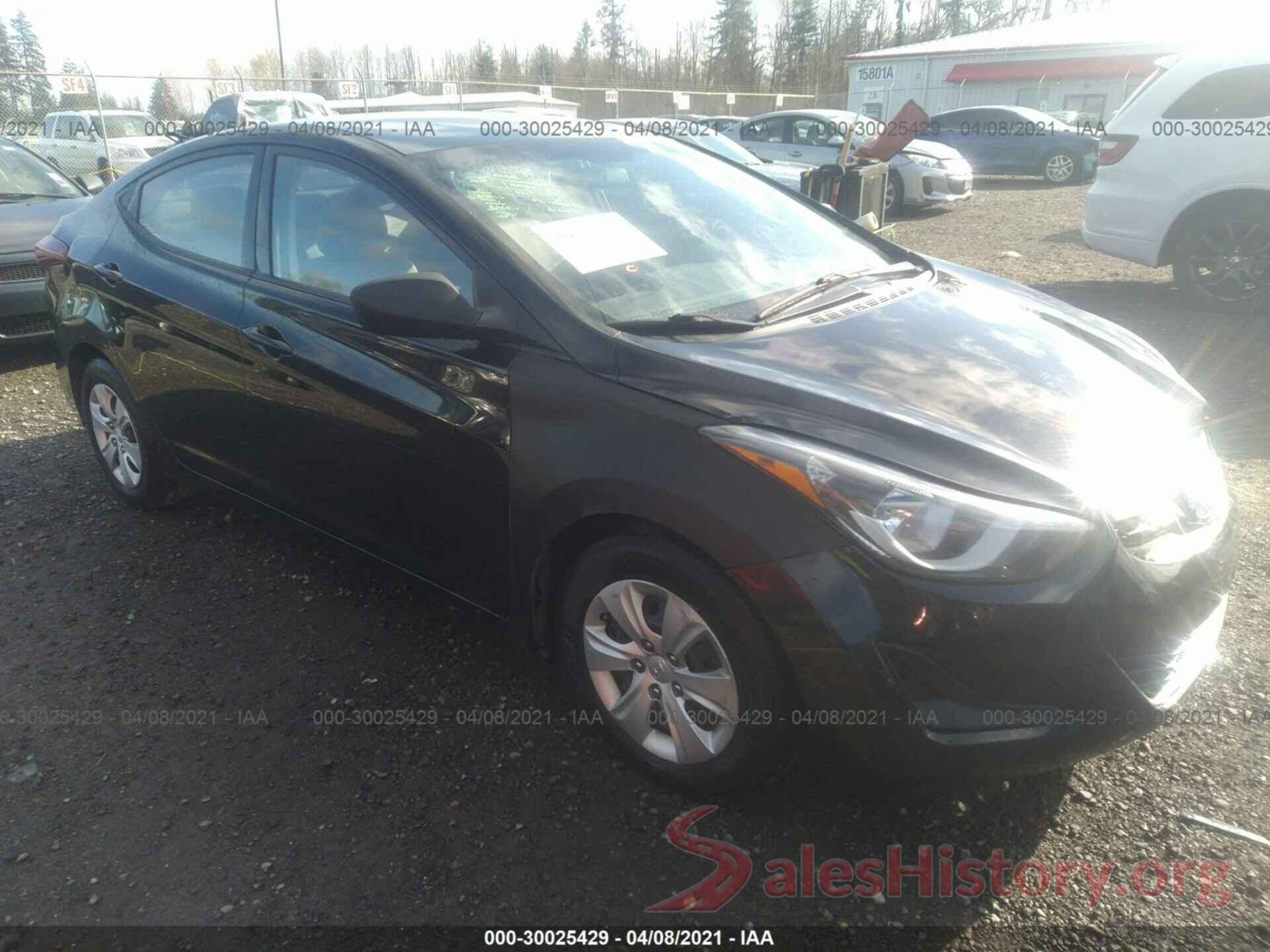 5NPDH4AE8GH760475 2016 HYUNDAI ELANTRA