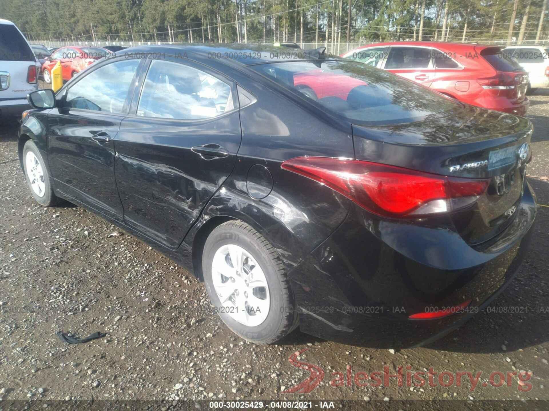 5NPDH4AE8GH760475 2016 HYUNDAI ELANTRA