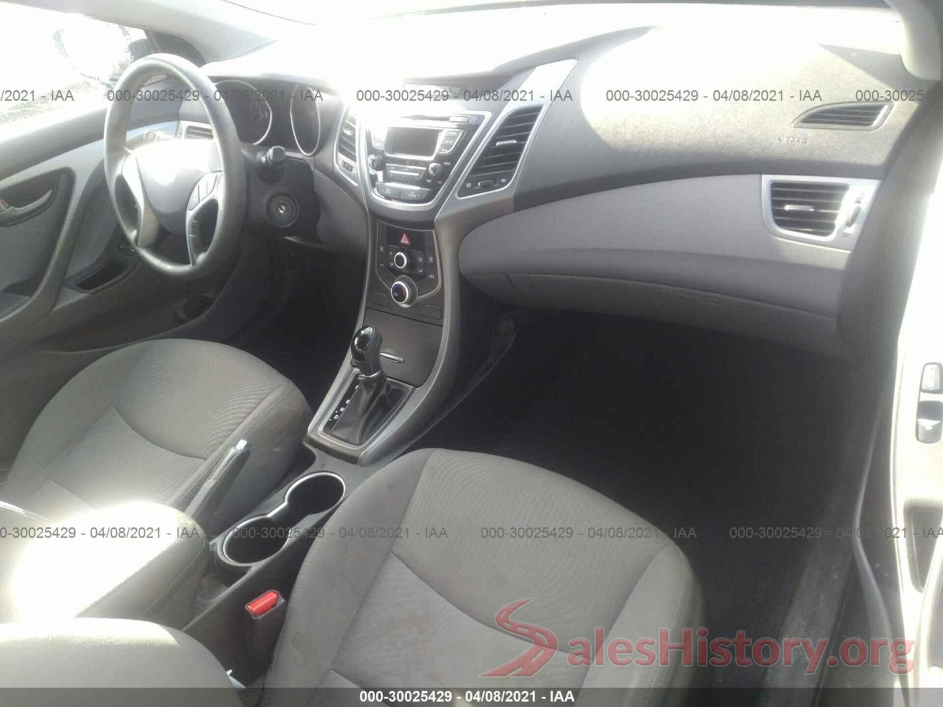 5NPDH4AE8GH760475 2016 HYUNDAI ELANTRA