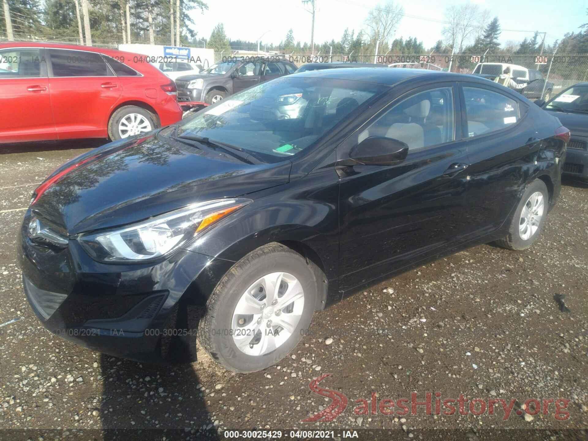 5NPDH4AE8GH760475 2016 HYUNDAI ELANTRA