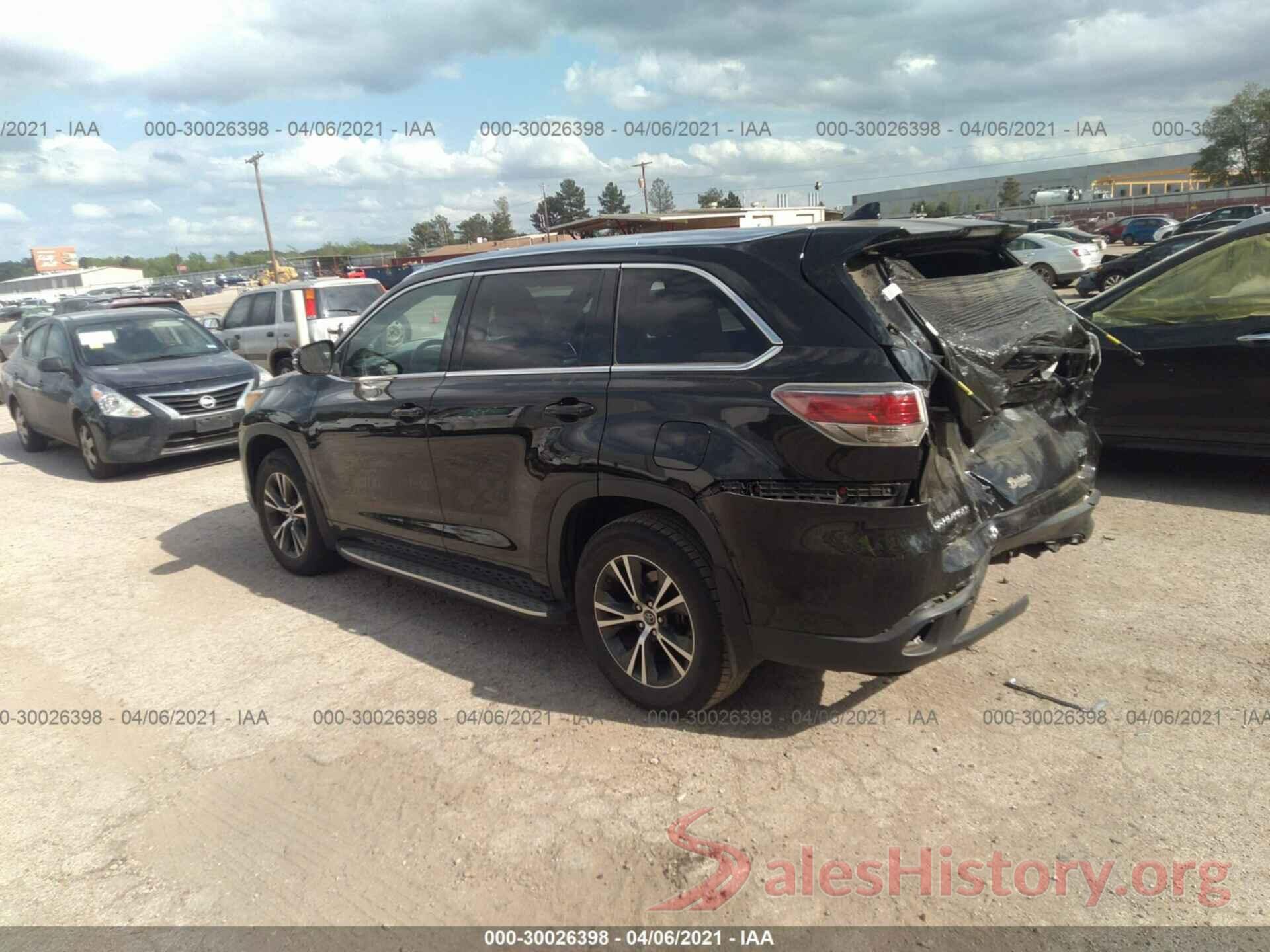 5TDKKRFH3GS502481 2016 TOYOTA HIGHLANDER