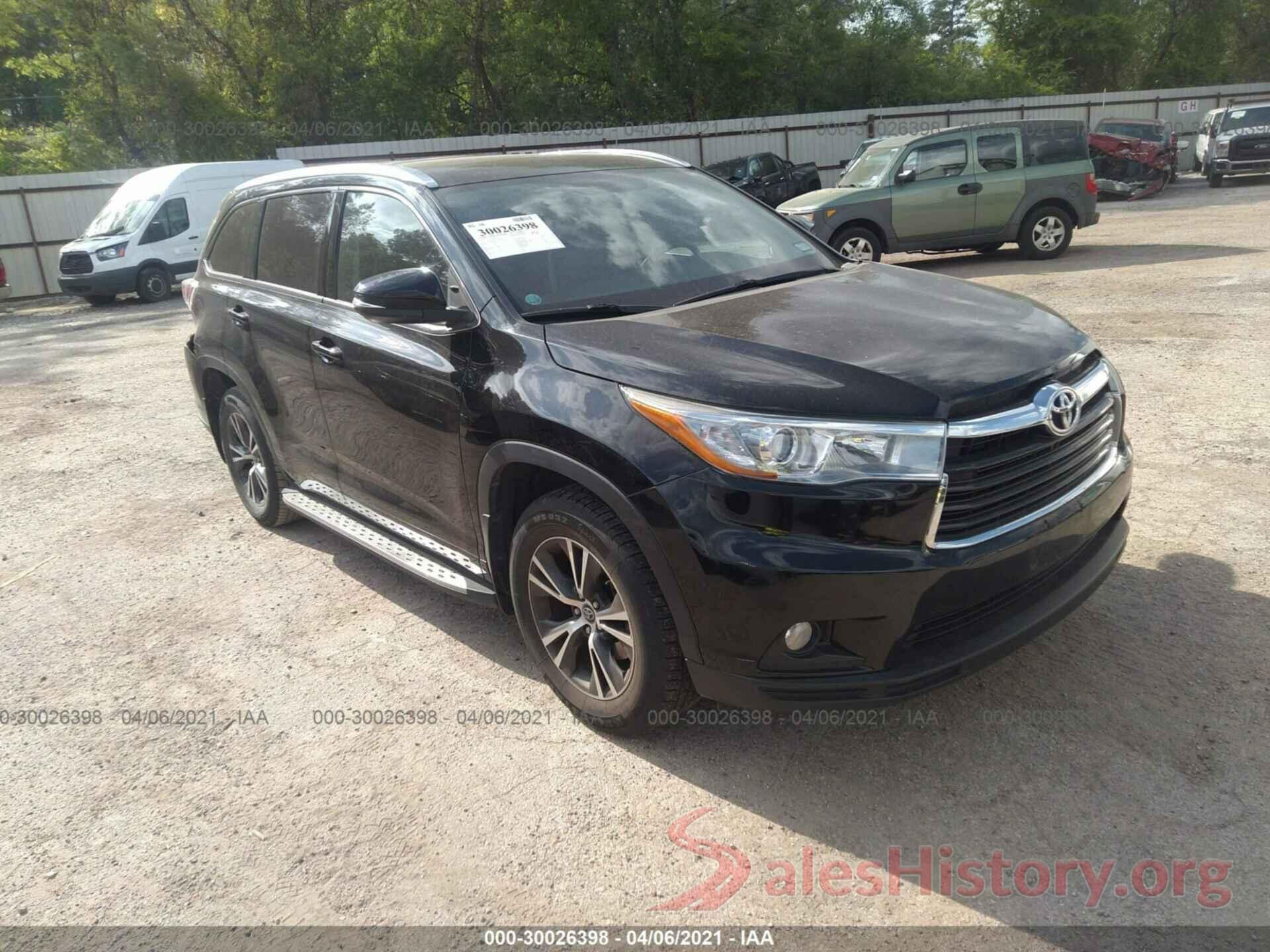 5TDKKRFH3GS502481 2016 TOYOTA HIGHLANDER