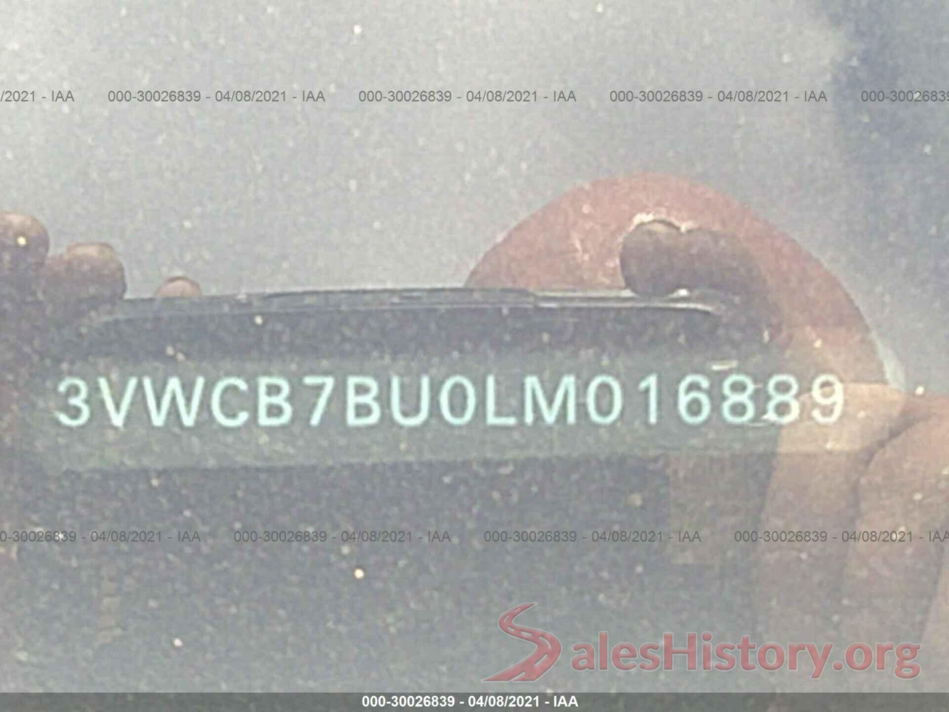 3VWCB7BU0LM016889 2020 VOLKSWAGEN JETTA