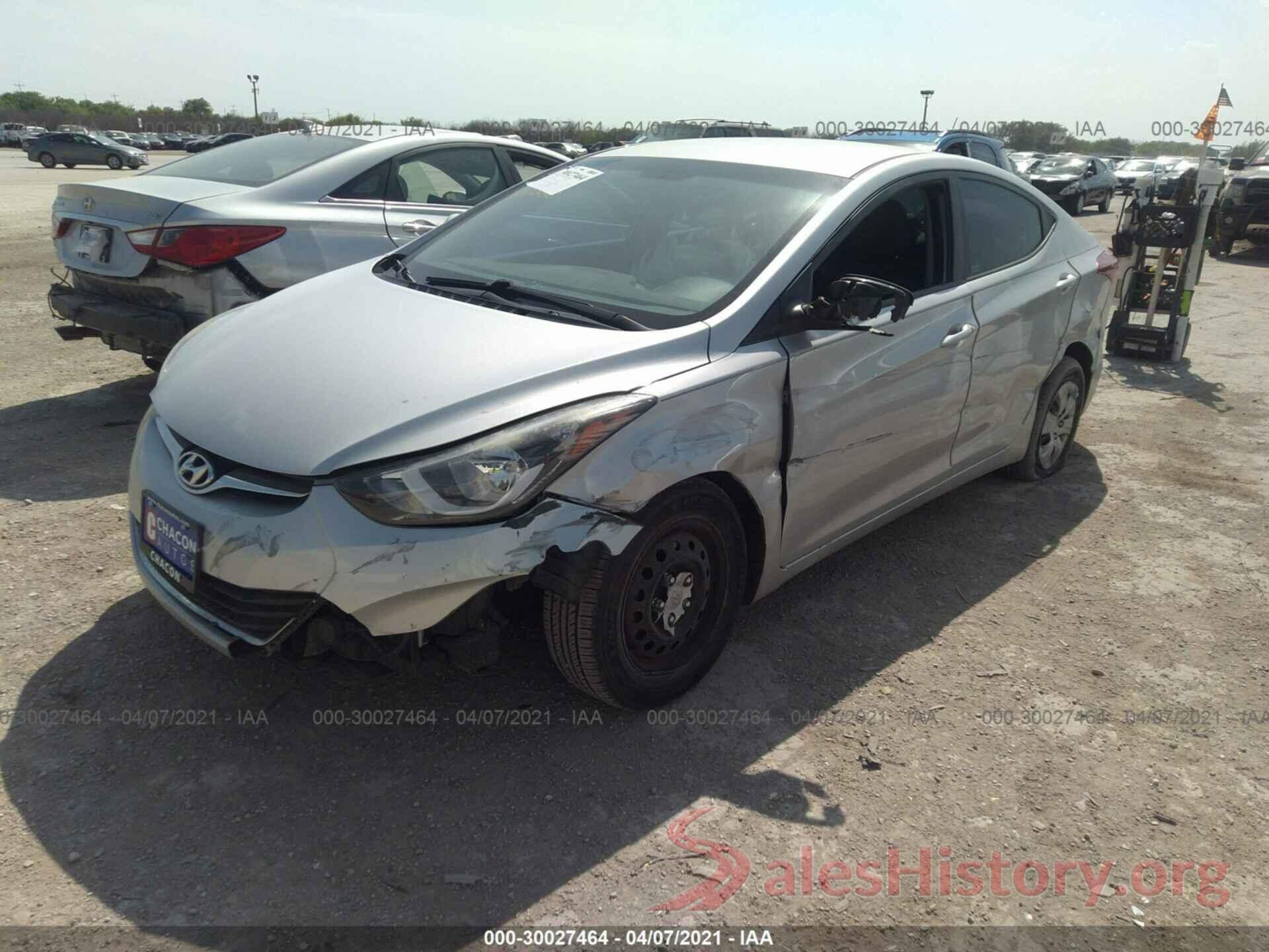 5NPDH4AE3GH733880 2016 HYUNDAI ELANTRA