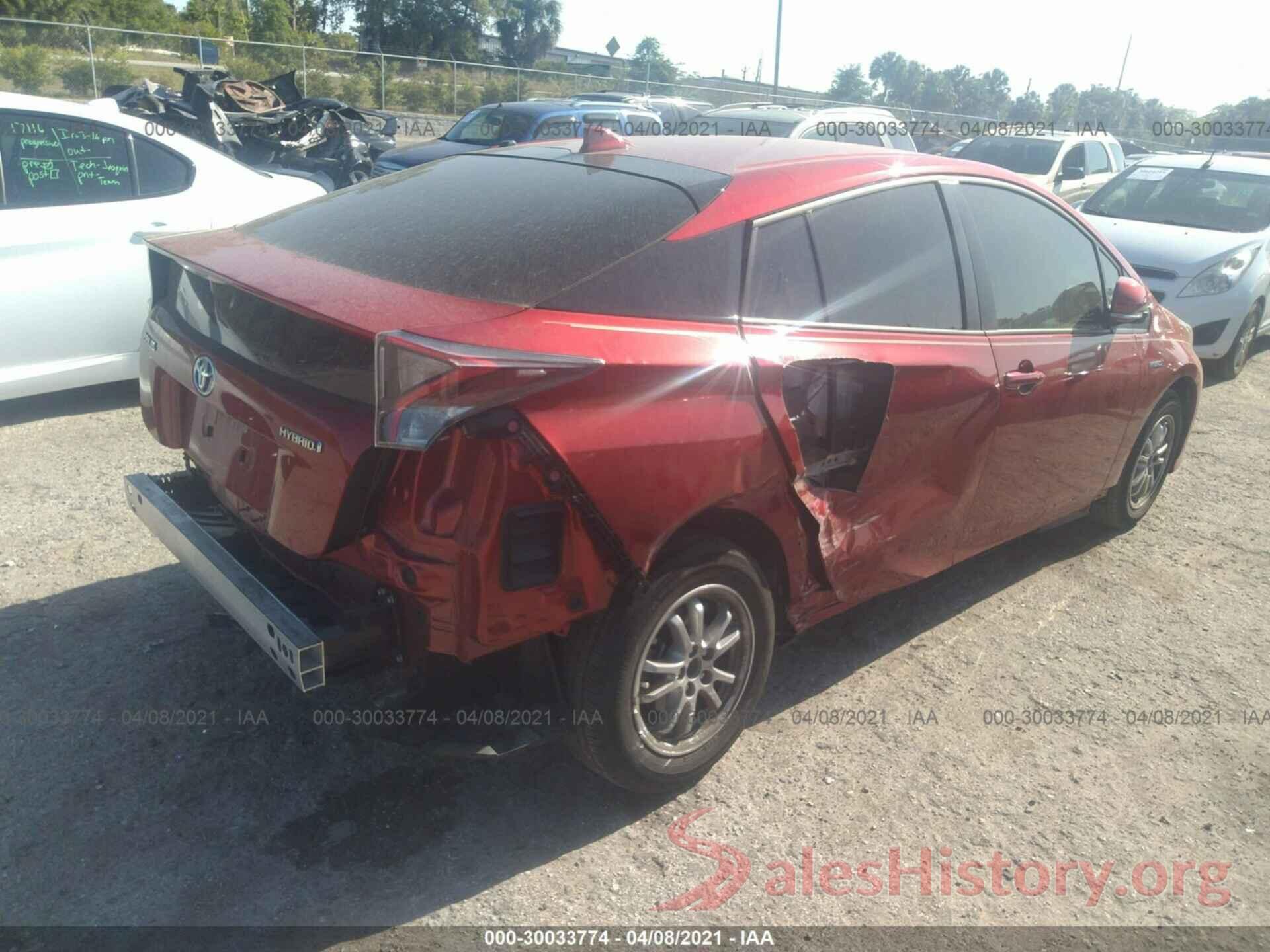 JTDKBRFU2J3593121 2018 TOYOTA PRIUS