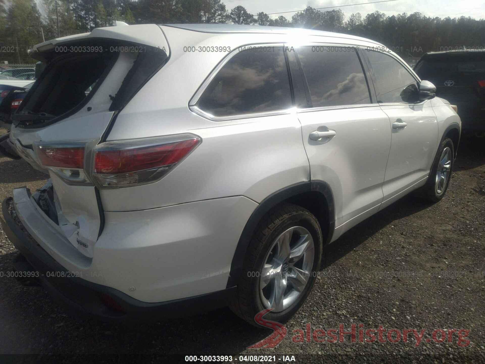 5TDYKRFHXGS156438 2016 TOYOTA HIGHLANDER