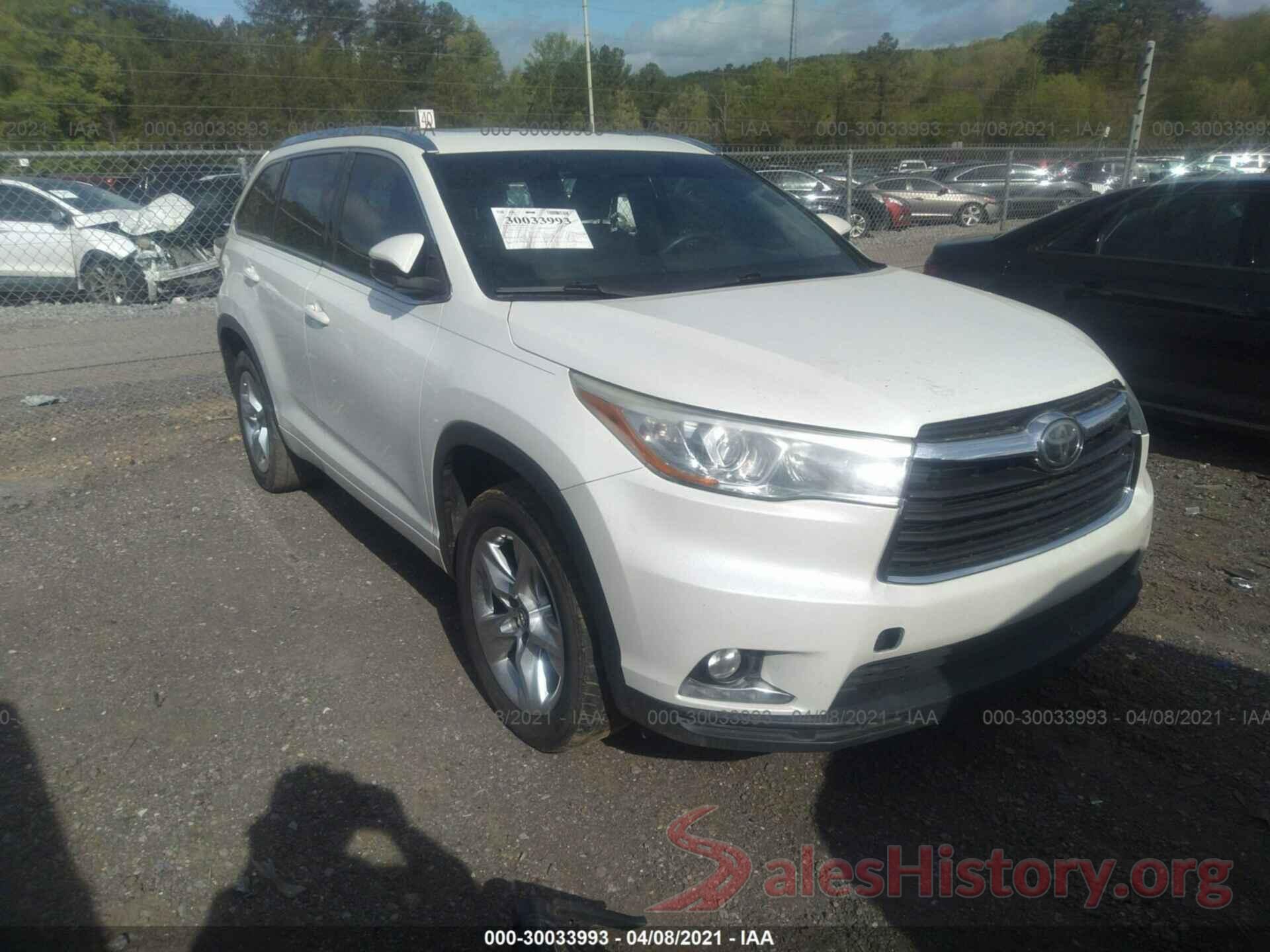 5TDYKRFHXGS156438 2016 TOYOTA HIGHLANDER