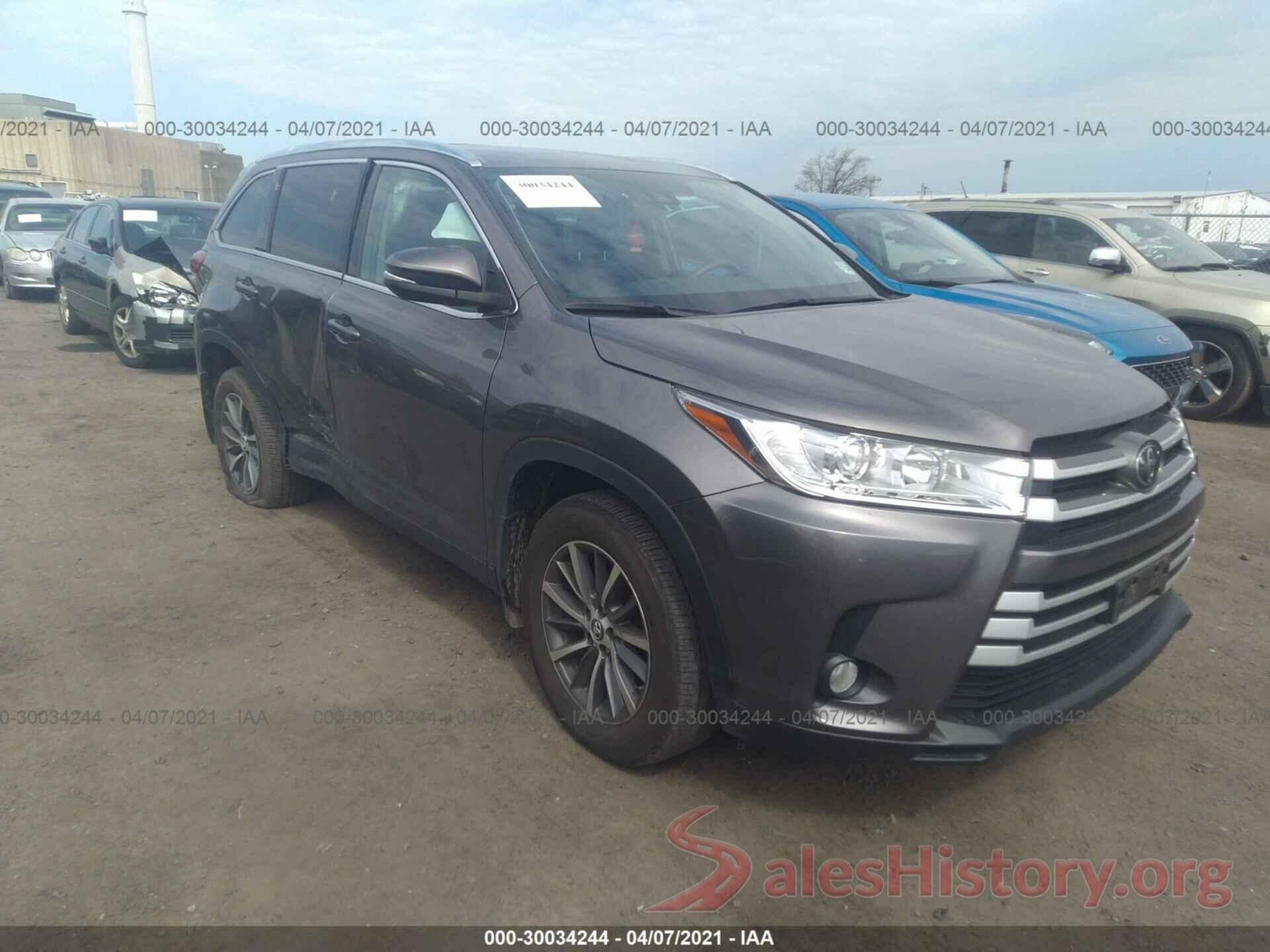 5TDJZRFH5KS594905 2019 TOYOTA HIGHLANDER