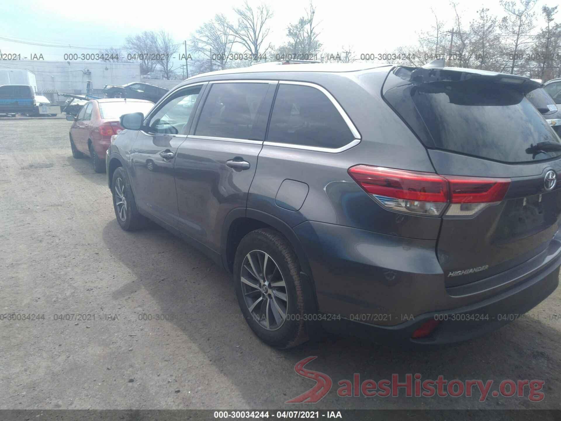 5TDJZRFH5KS594905 2019 TOYOTA HIGHLANDER