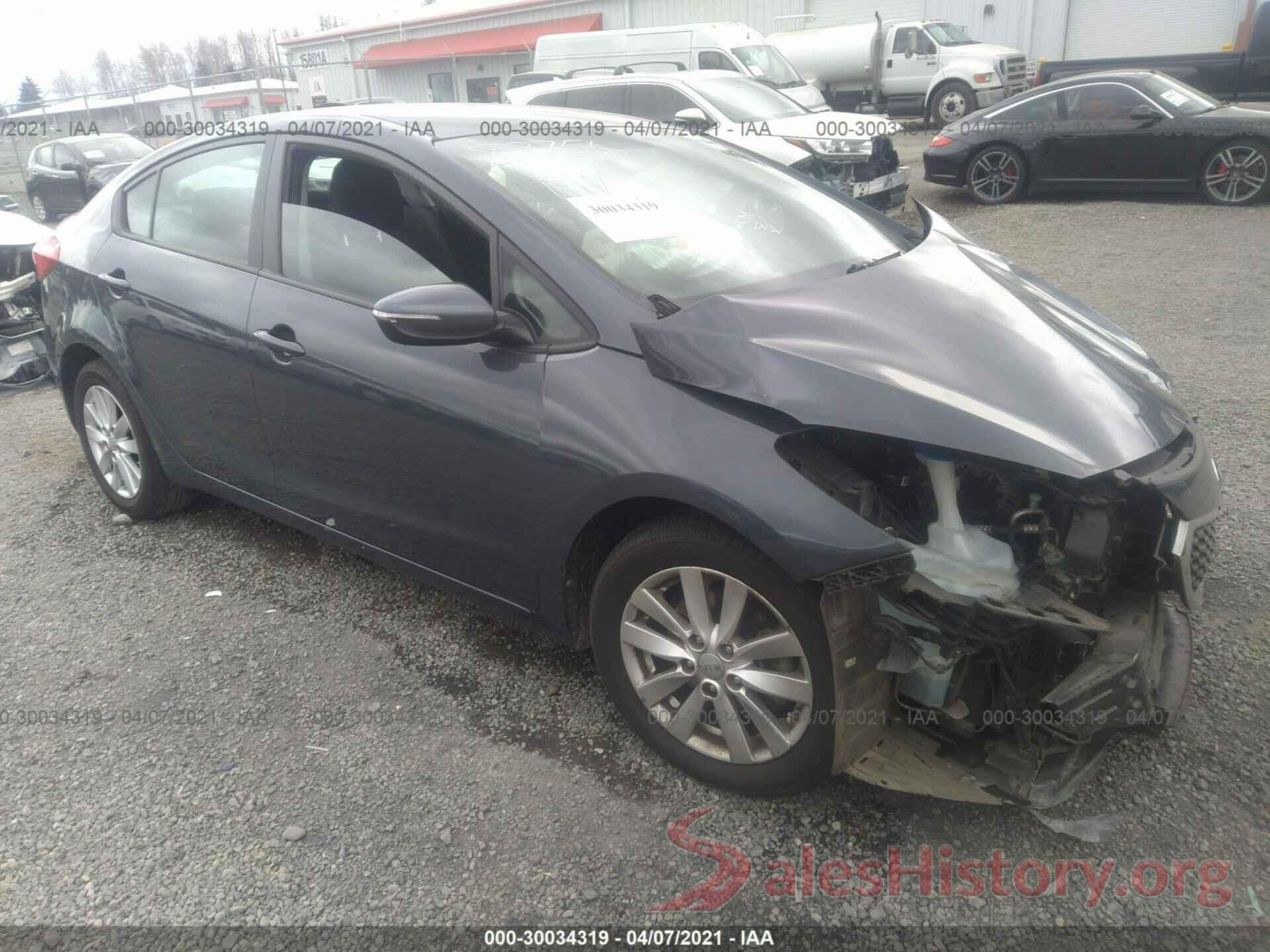 KNAFX4A67G5442087 2016 KIA FORTE